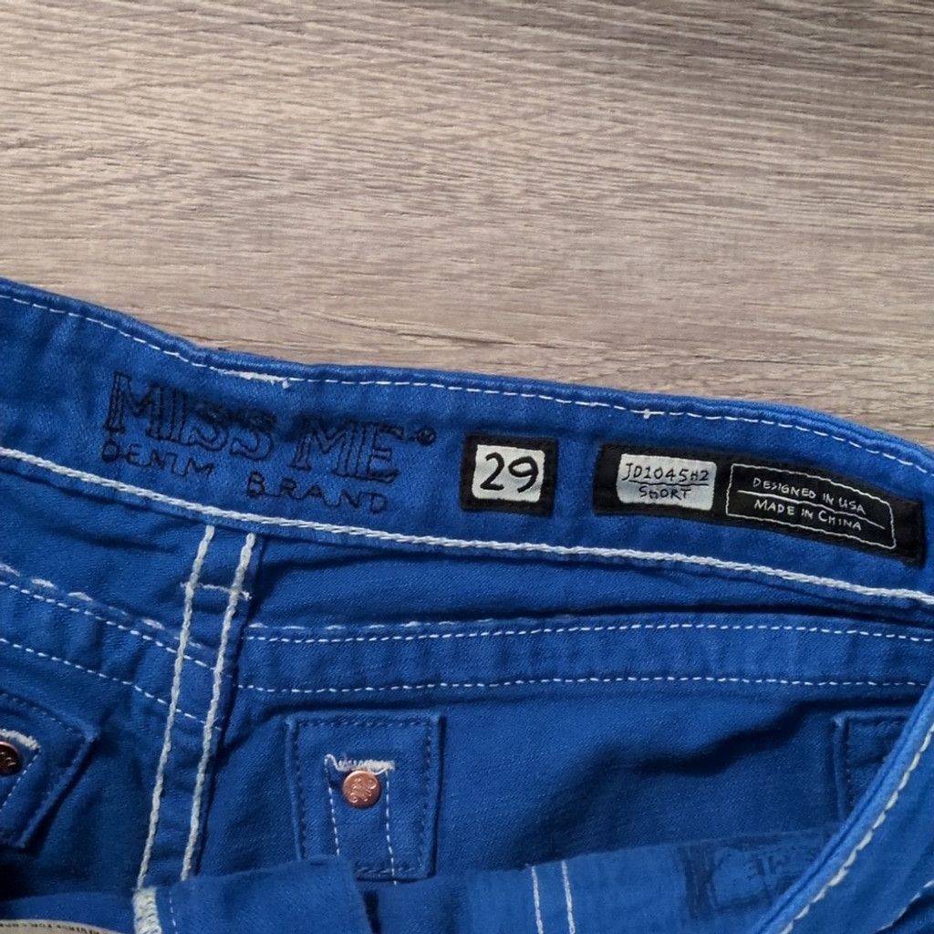 Miss Me Miss Me Royal Blue Shorts Size 29 Size 29" - 4 Thumbnail