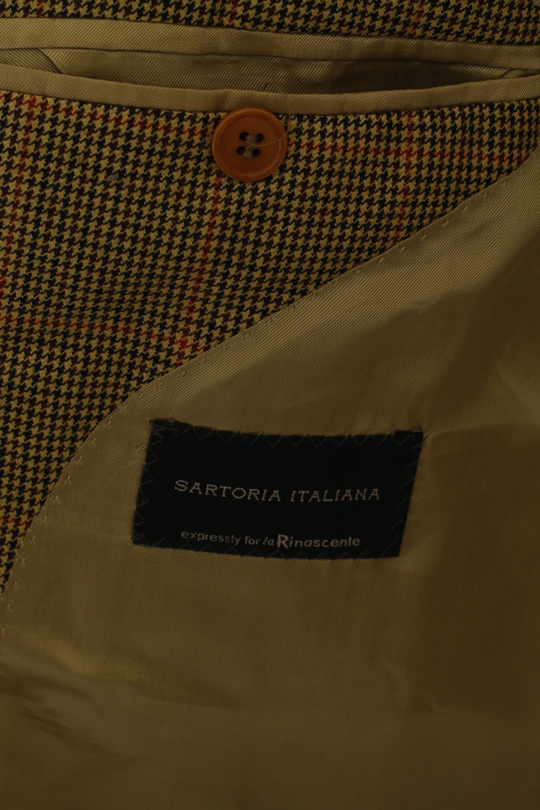 Vintage Sartoria Italiana Rinascente Men 52 42 Blazer Brown 9013 Size 42R - 7 Thumbnail