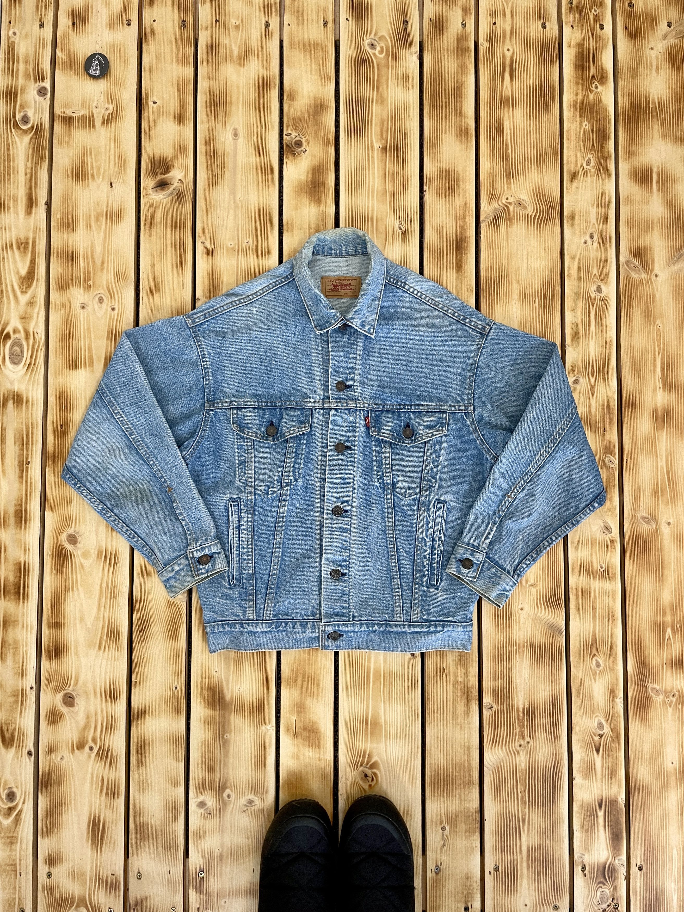 Levi's Vintage 80's Levis Denim Faded Trucker Jacket 70507 0214 Size US S / EU 44-46 / 1 - 3 Thumbnail