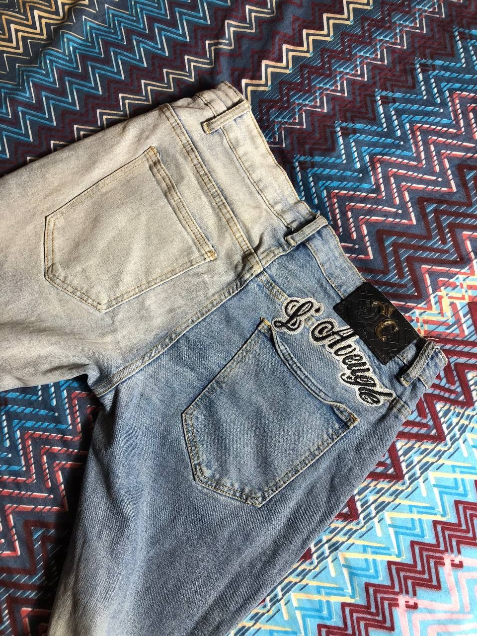 Vintage Crazy Crash Dirty Baggy Faded Jean Japan Avant Garde Style Size US 30 / EU 46 - 12 Thumbnail