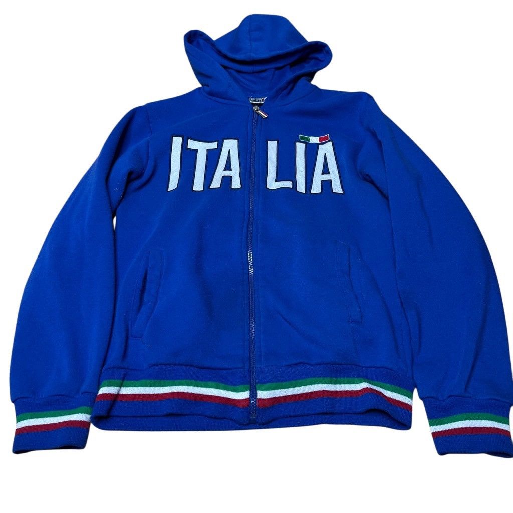 Vintage Vintage y2k Italia Full Zip Hoodie Sweatshirt Jumper Small Size US S / EU 44-46 / 1 - 2 Thumbnail