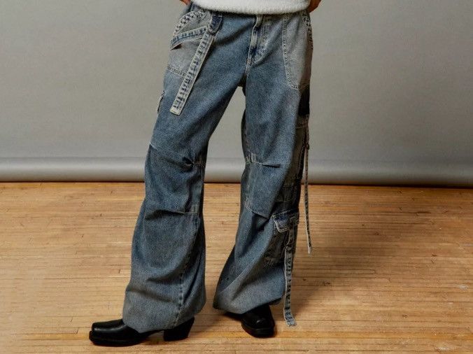 Bdg × Urban Outfitters × Vintage BDG Urban Outfitters Strappy Womens Cargo Pants Size 27" / US 4 / IT 40 - 1 Thumbnail