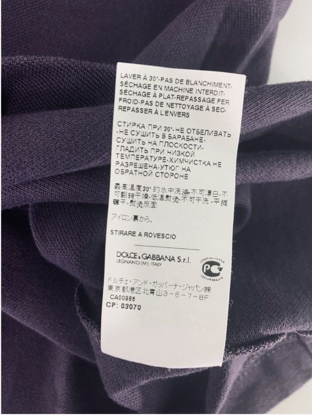 Dolce & Gabbana Dolce & Gabbana 🇮🇹 Purple Leather Logo Bar Polo Shirt 54e NWT Size US L / EU 52-54 / 3 - 9 Thumbnail