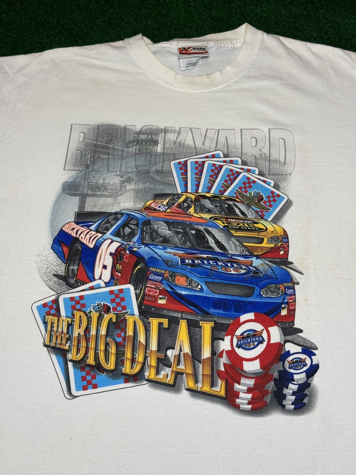 Chase Authentics Vintage Nascar Brickyard Poker Gambling Winning Hand T Shirt Size US XL / EU 56 / 4 - 2 Thumbnail
