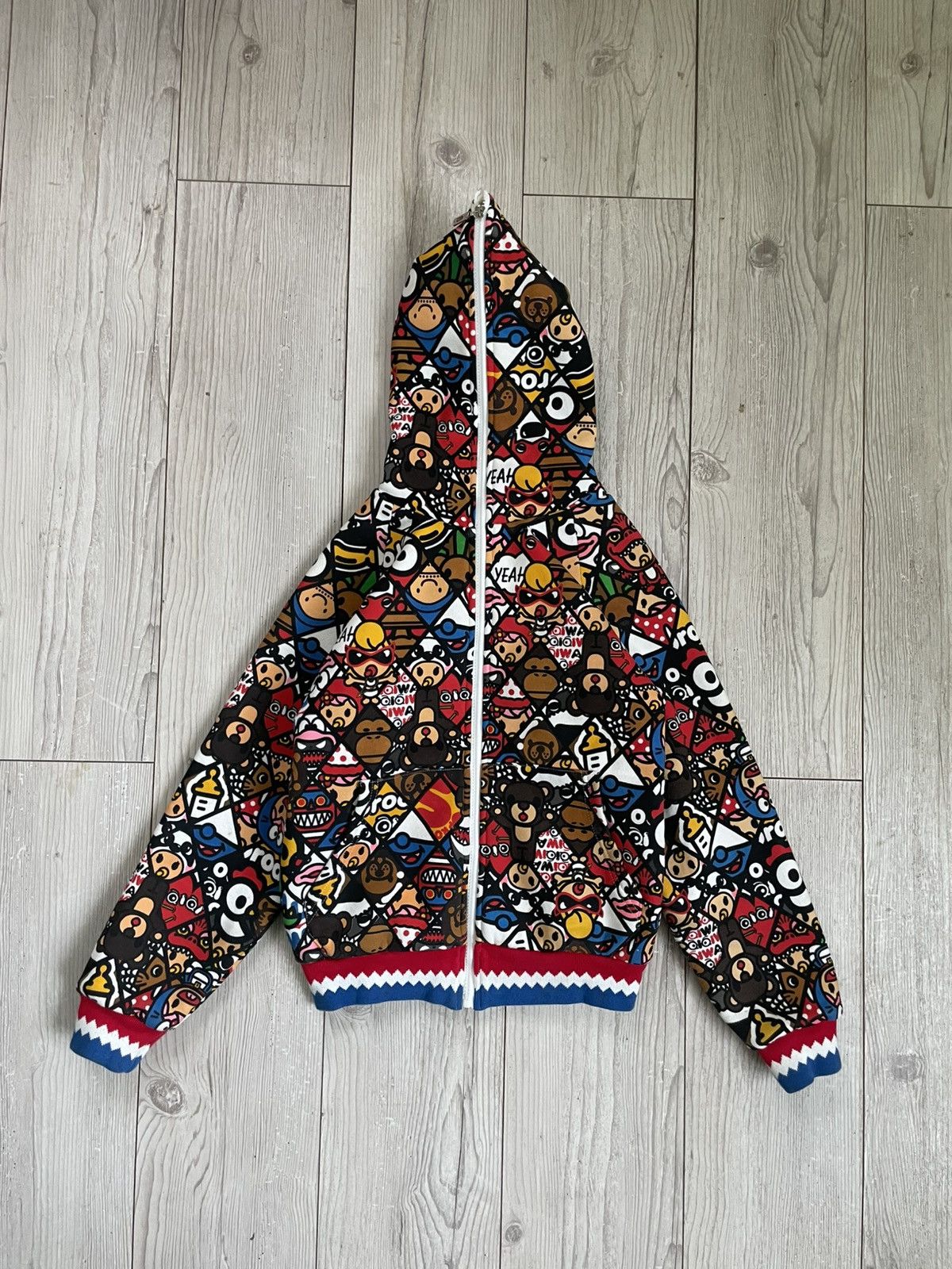 Japanese Brand × Vintage Y2K Hoodie Full Zip Bape Baby Milo Style Size US S / EU 44-46 / 1 - 3 Thumbnail
