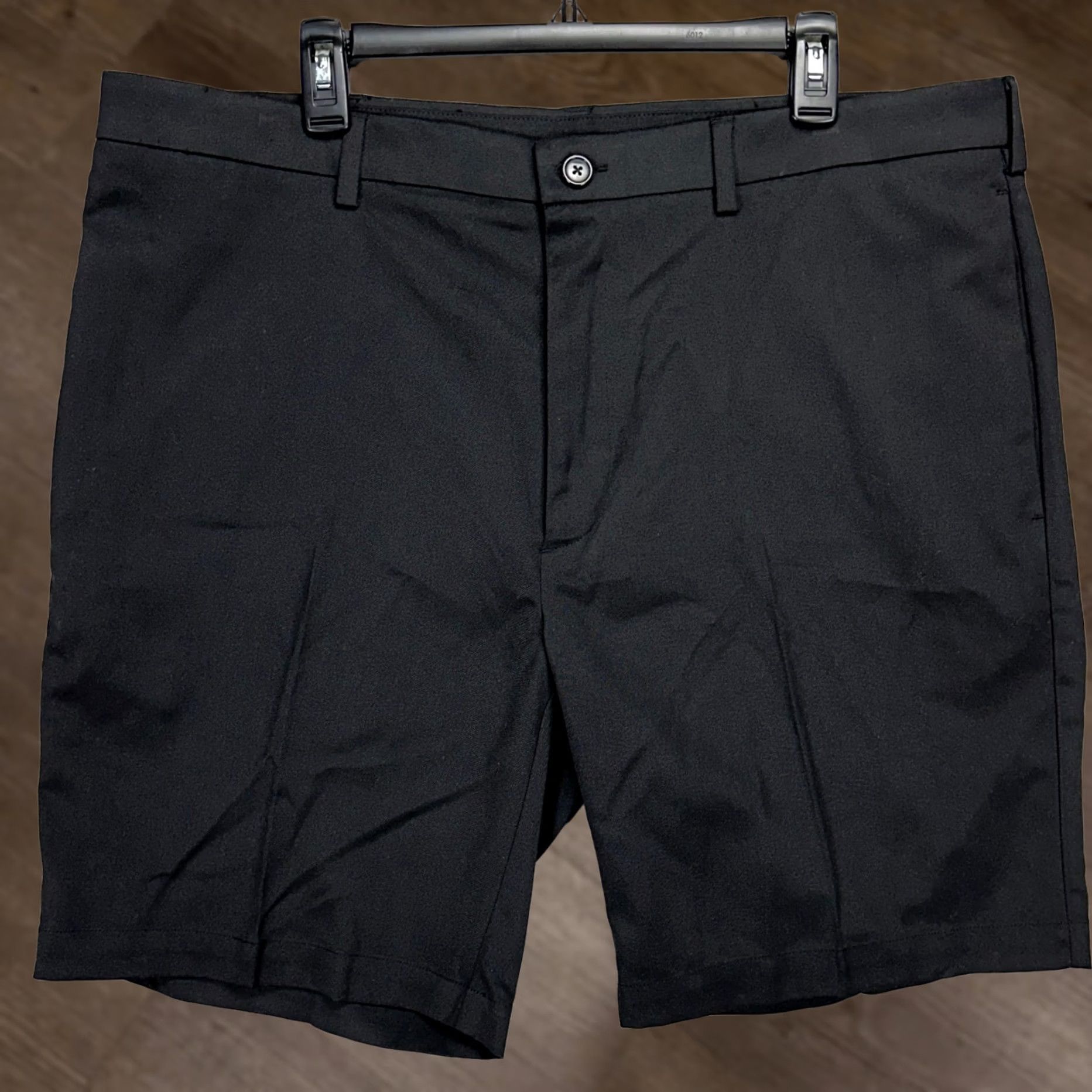 Roundtree & Yorke Roundtree Yorke Mens Golf Chino Shorts Black 40 Flat Front Stretch Performance Outdoor Casual Size US 40 / EU 56 - 1 Thumbnail