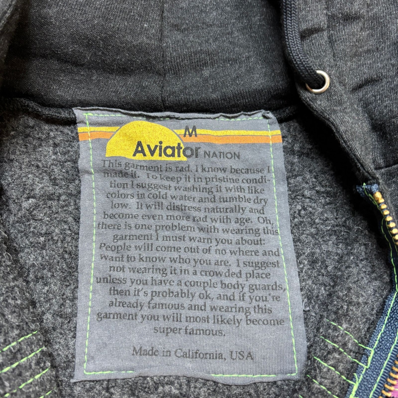 Aviator Nation Rare Aviator Nation 5 Stripe Full Zip Hoodie Women's Medium Size M / US 6-8 / IT 42-44 - 5 Thumbnail