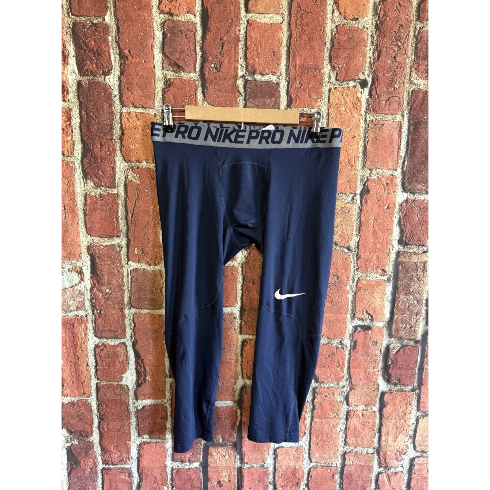 Nike Nike Pro Mens Blue Cropped Compression Pants XL Dri-Fit Nike Pro Compression Activewear Size US 36 / EU 52 - 2 Thumbnail