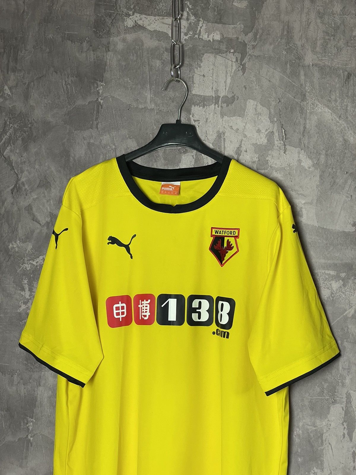 Puma × Vintage Black and Yellow Watford Puma Soccer Jersey Size US XL / EU 56 / 4 - 2 Thumbnail