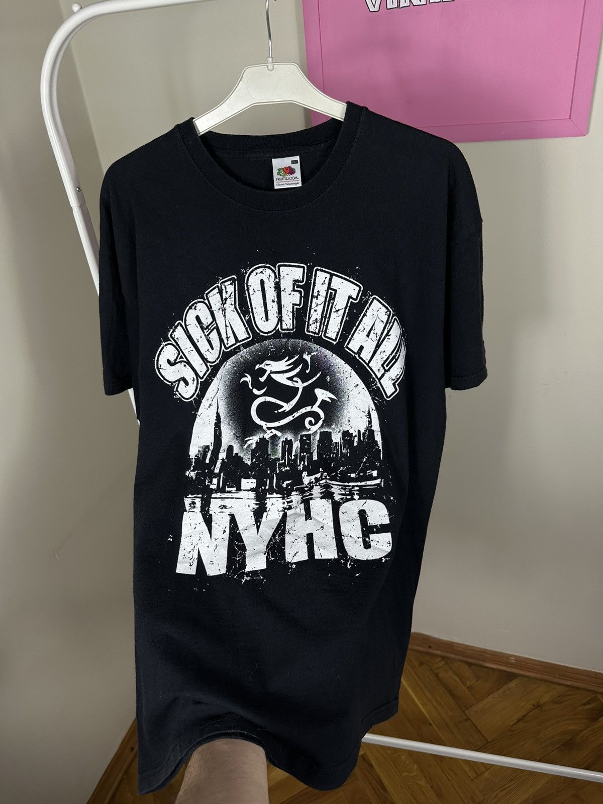 Fruit Of The Loom Sick Of It All NYHC Vintage T Shirt Size US L / EU 52-54 / 3 - 6 Thumbnail