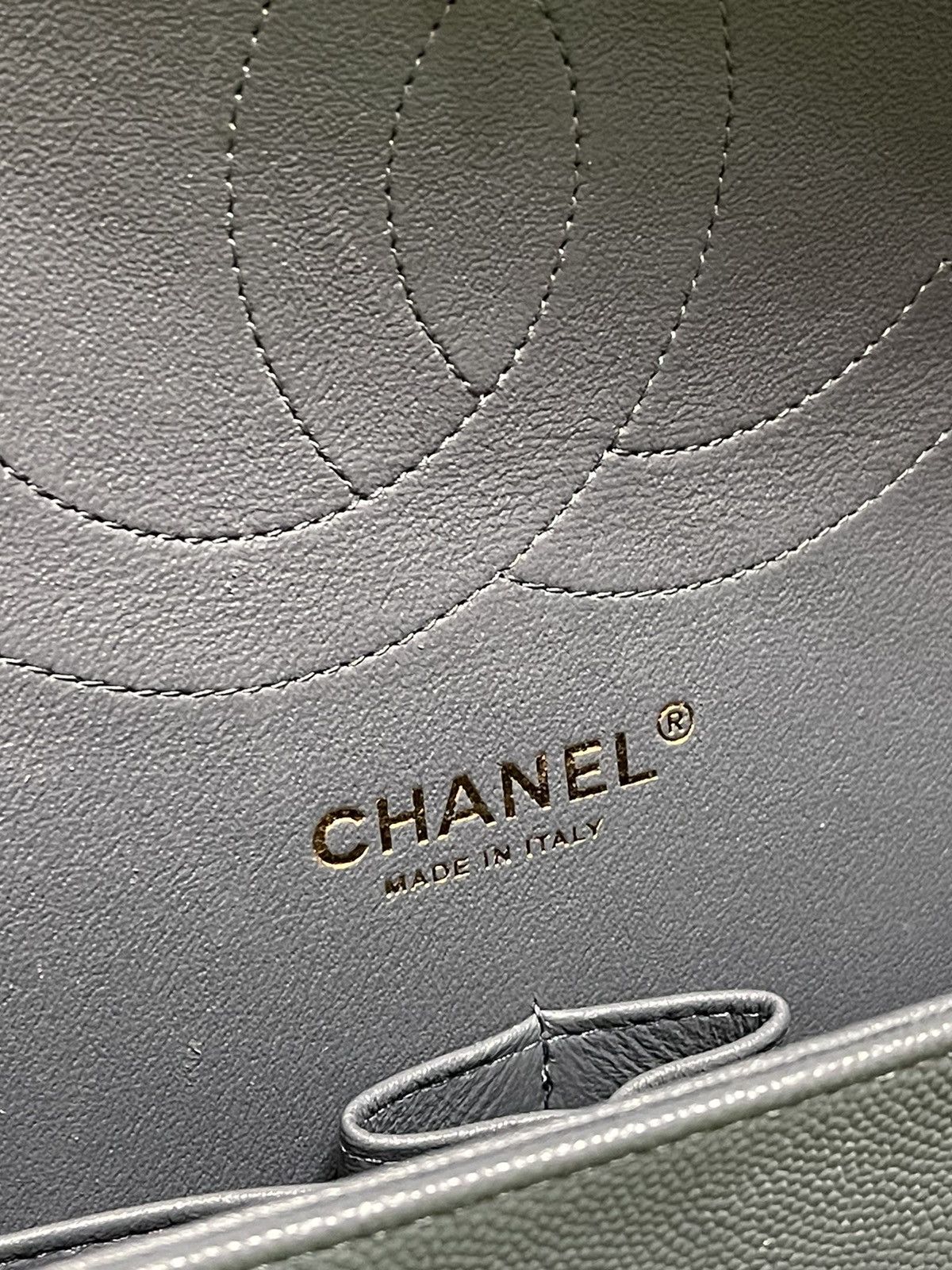Chanel Jumbo Double Flap Caviar- Grey