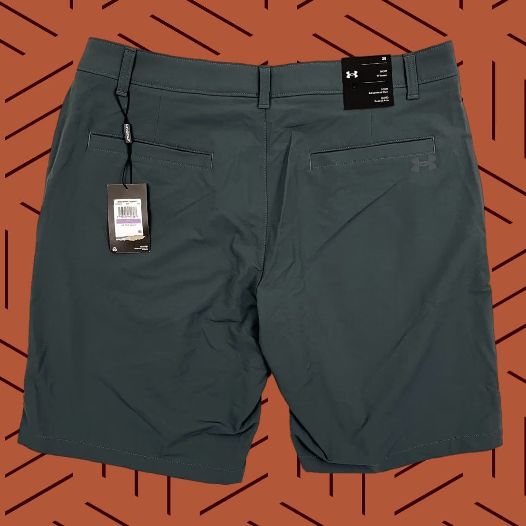 Under Armour Under Armour UA Tech Shorts Men 38 x 10" Gray Chino Stretch Performance Golf Casual Pockets Belt Loop Logo Regular Size US 38 / EU 54 - 1 Thumbnail