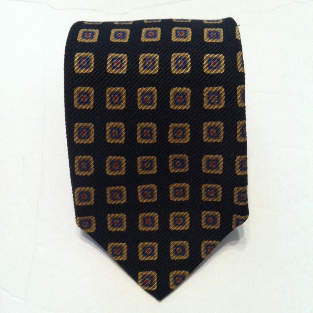Robert Talbott ROBERT TALBOTT MEN'S NEW BLACK 100%SILK TIE WIDTH: 3 5/8" Size ONE SIZE - 2 Thumbnail