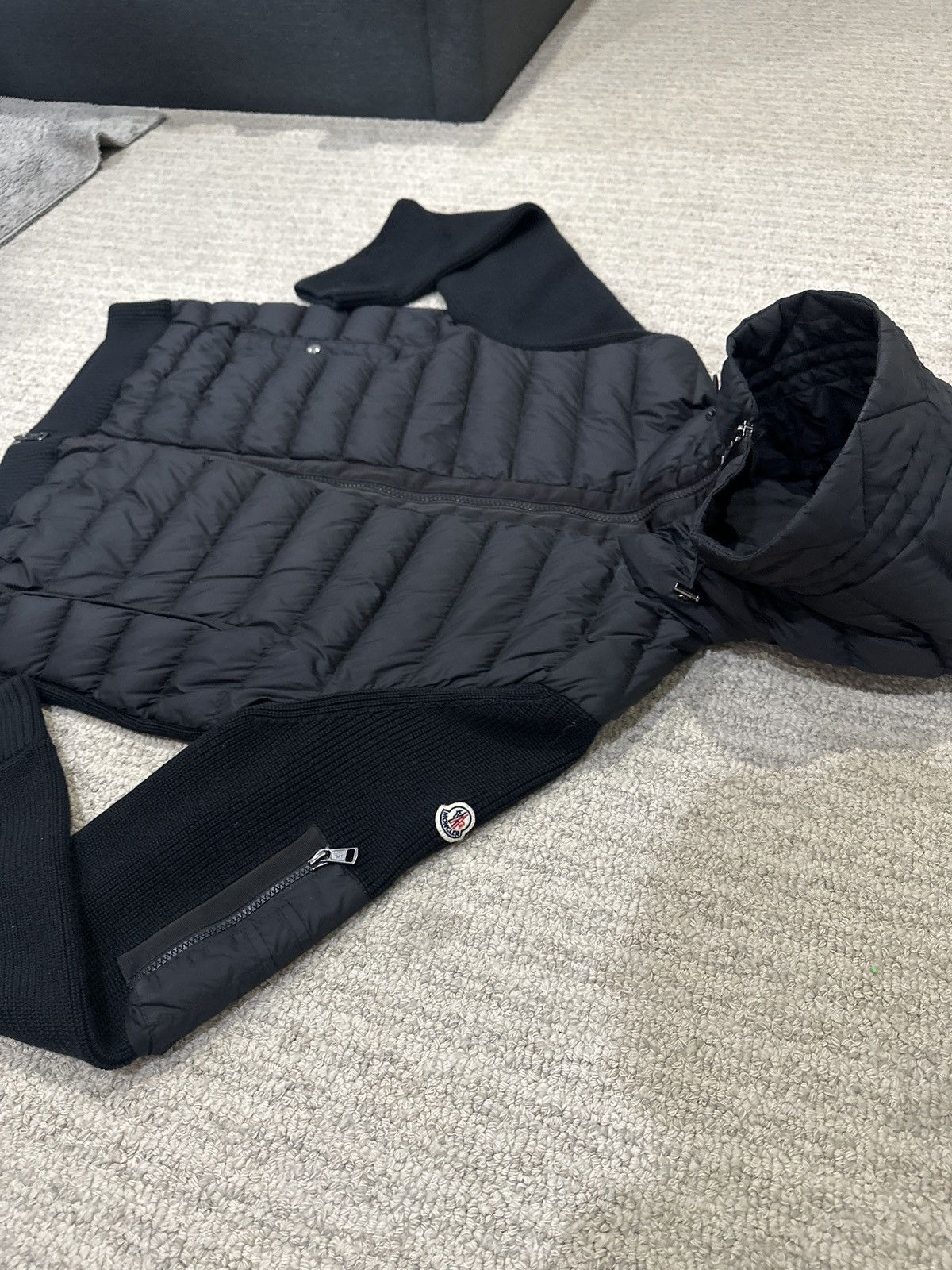 Moncler Moncler Wool Blend Tricot Down Jacket Size US XXL / EU 58 / 5 - 4 Thumbnail