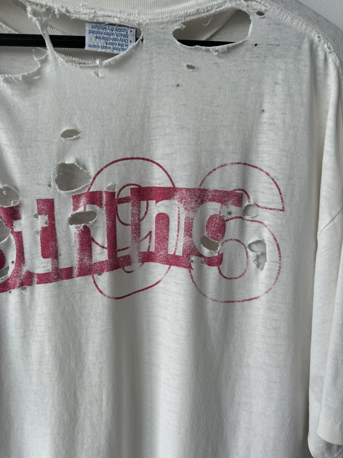 Vintage VINTAGE NINE INCH NAILS NIN NOTHING TOUR T SHIRT THRASHED Size US XL / EU 56 / 4 - 7 Thumbnail