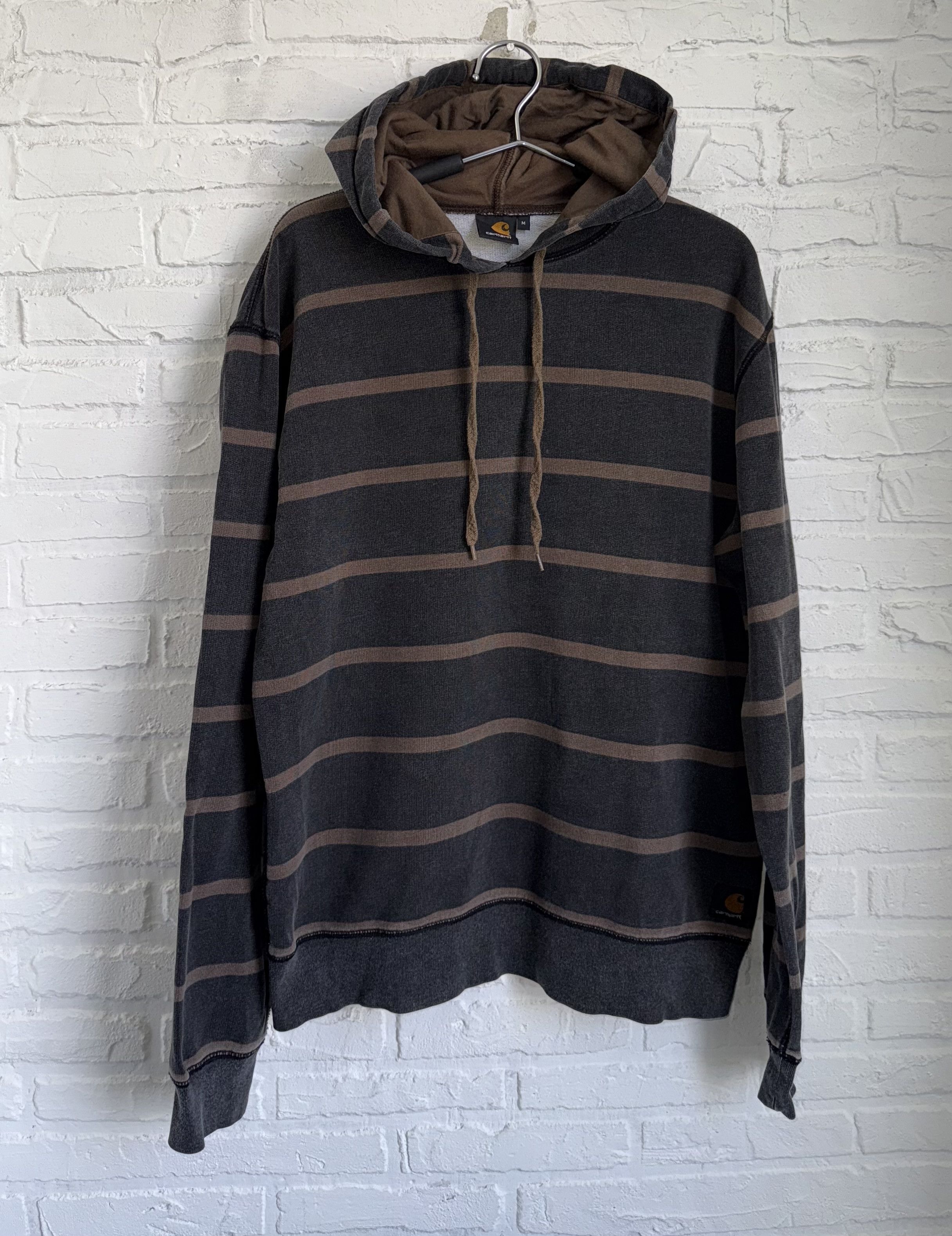 Carhartt Vintage Carhartt Hooded Chill Hoodie Striped Faded Brown Size US M / EU 48-50 / 2 - 1 Thumbnail
