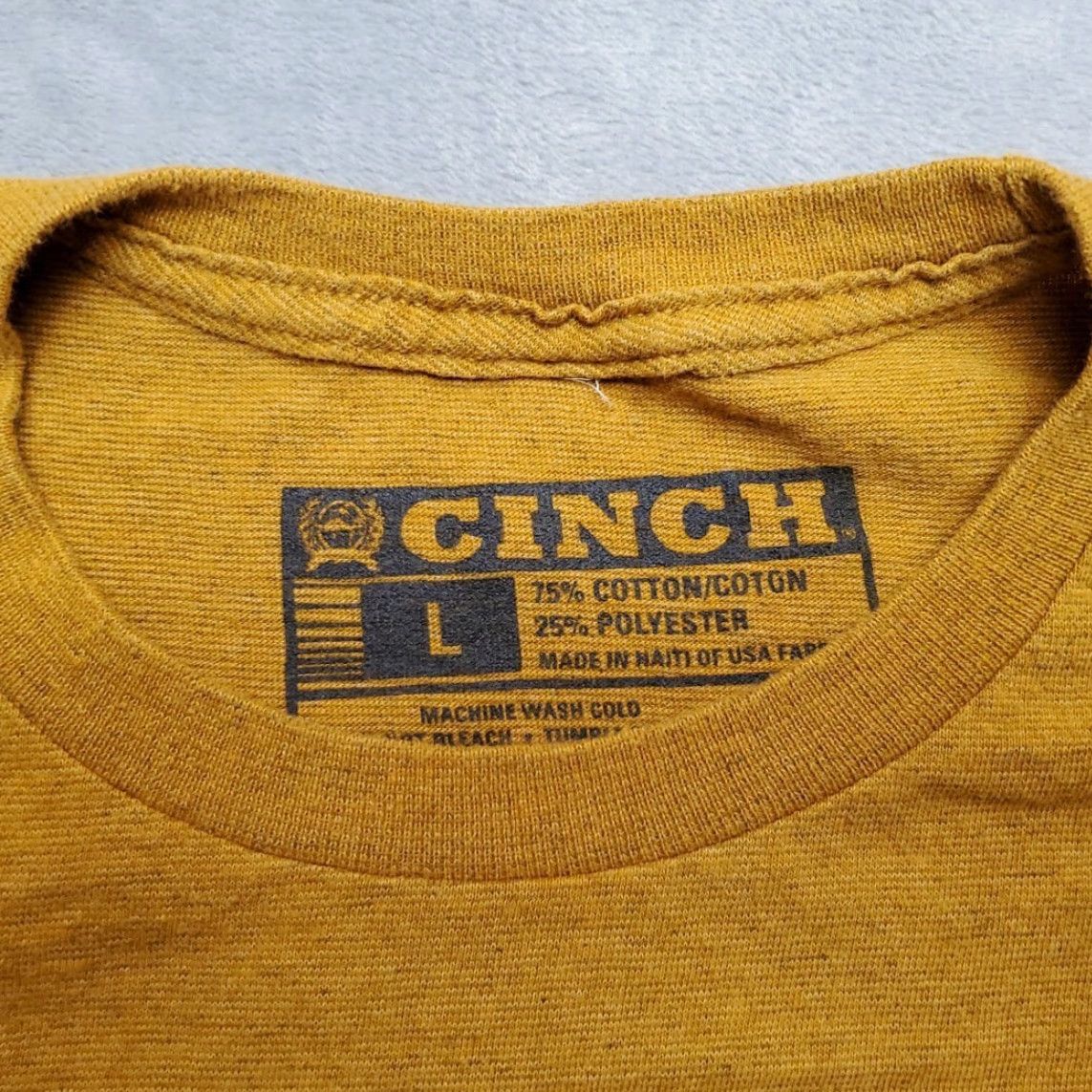 Vintage Cinch Shirt Men L Gold Western Yee Haw Ranching Aint Easy Cowboy Rancher TEE Size US L / EU 52-54 / 3 - 3 Thumbnail