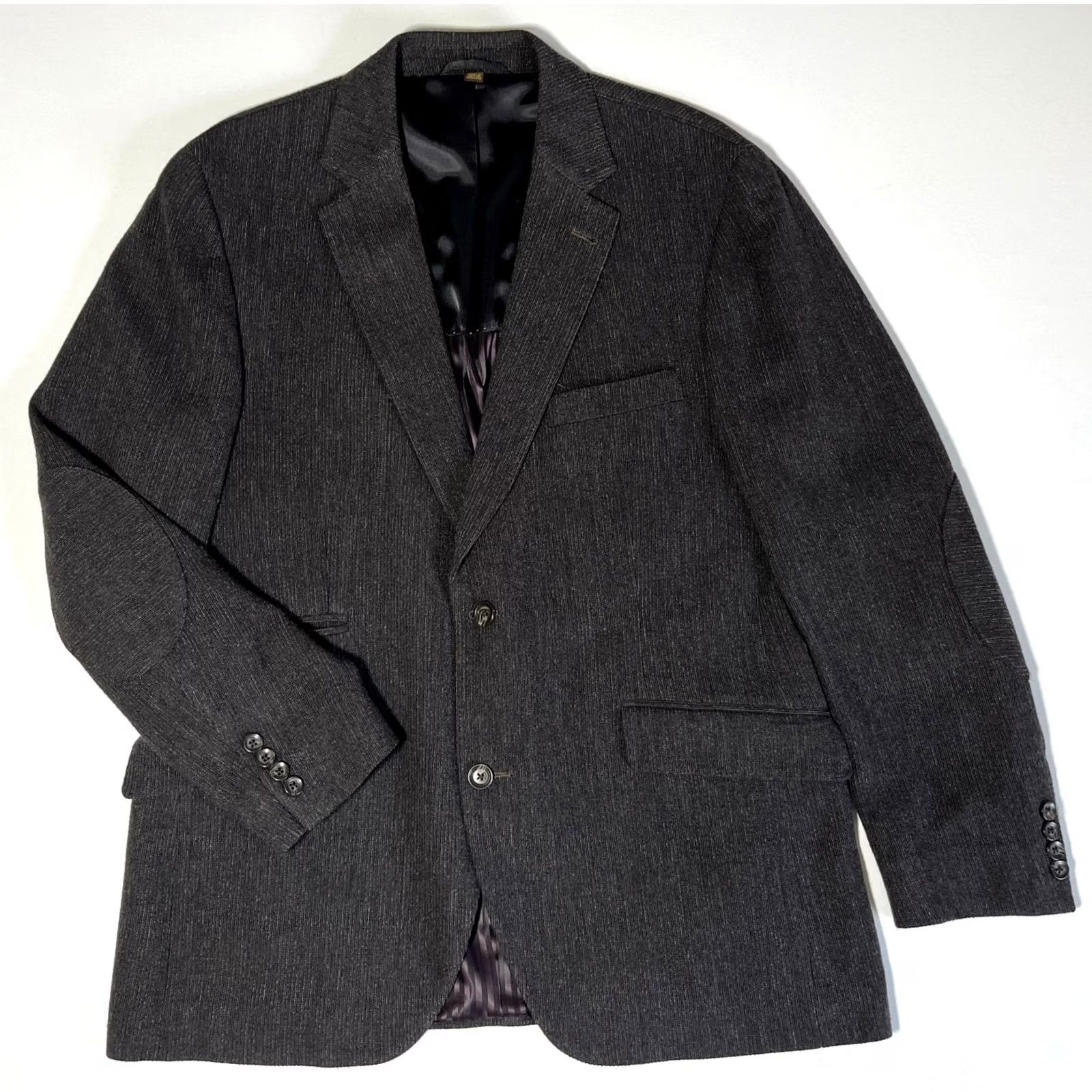 Vintage Kroon Men's Blazer Jacket Wool Cashmere Elbow Patches Size 40 Regular Brown Mens Blazer Jacket Size 40R - 3 Thumbnail