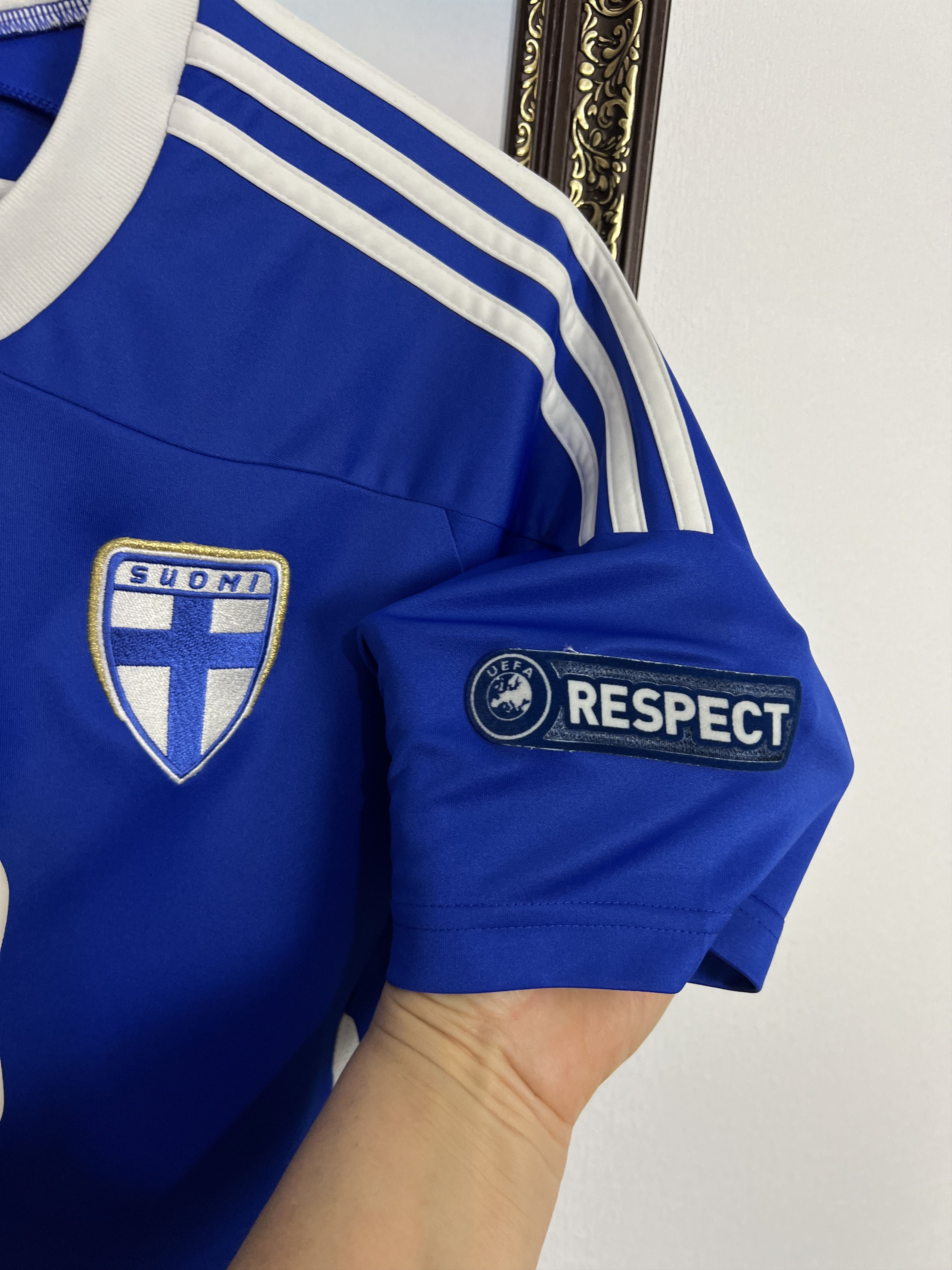 Adidas Finland football shirt Soccer Match Worn Jersey Trikot Size US M / EU 48-50 / 2 - 4 Thumbnail