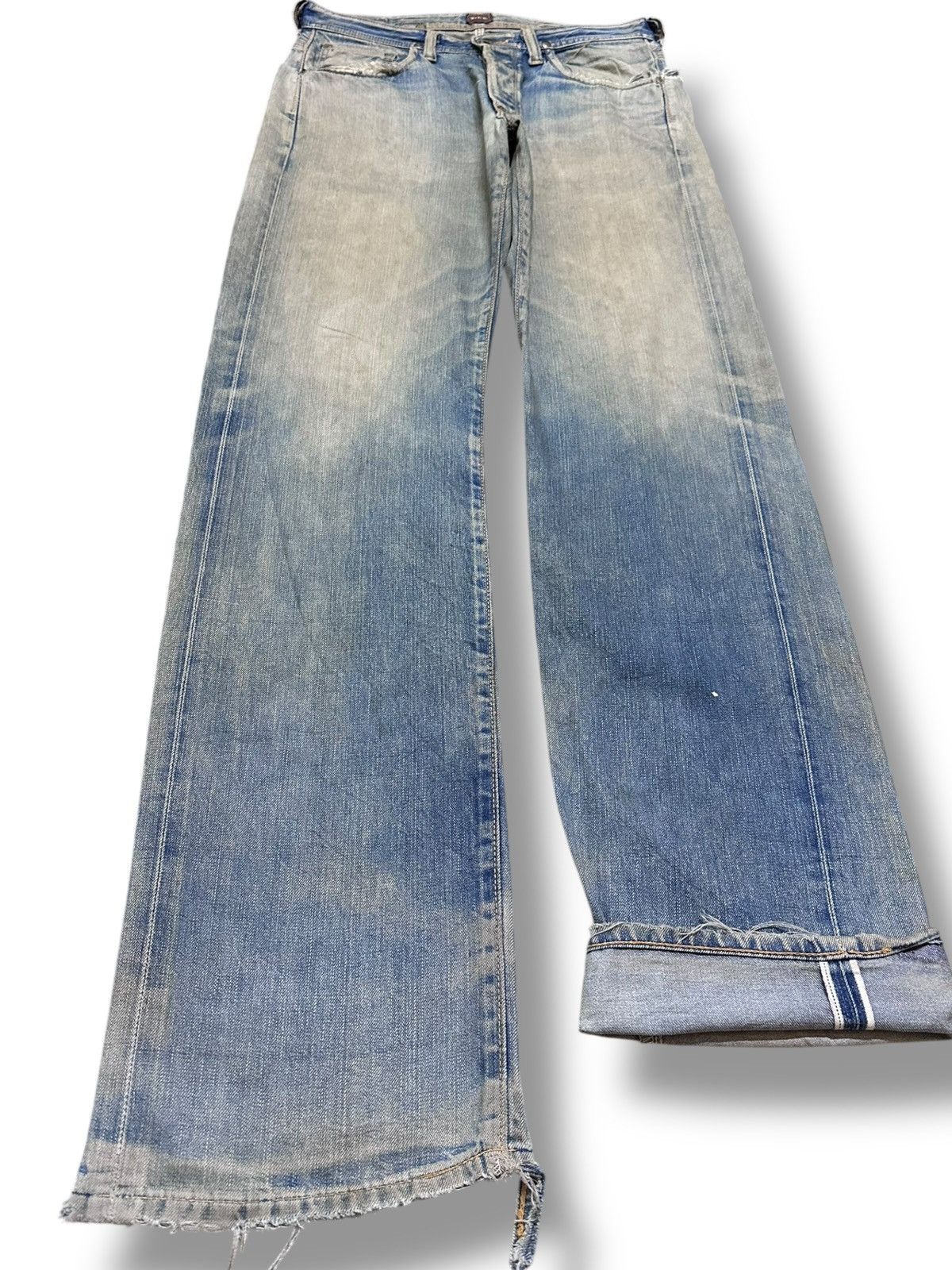Lee Vintage Lee Union Made Selvedge Mudwash Distressd Denim Size US 32 / EU 48 - 3 Thumbnail