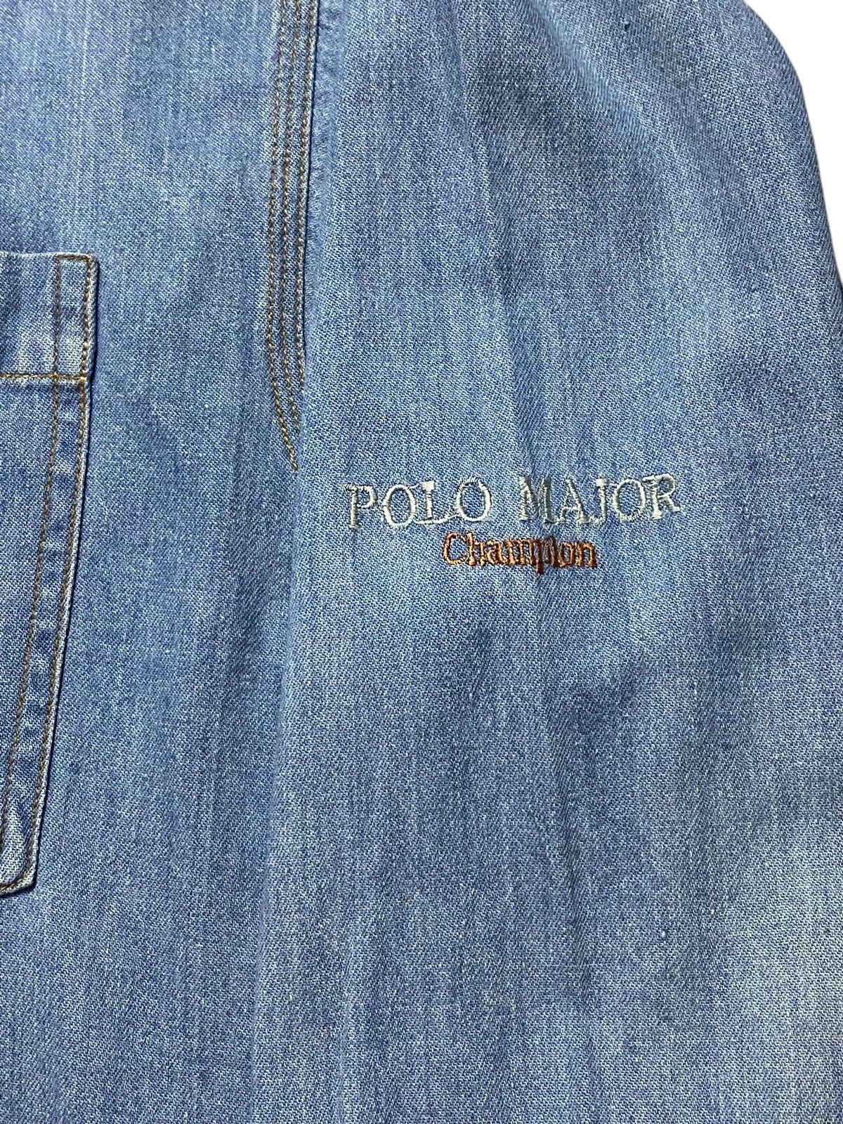 Polo Ralph Lauren Vintage Polo Major Champion Western Denim Light Blue Flannel Size US L / EU 52-54 / 3 - 5 Thumbnail