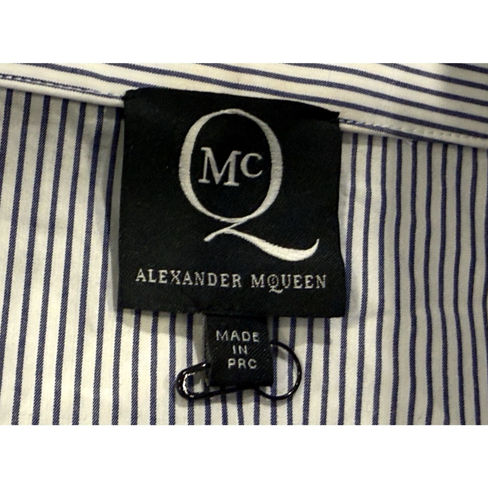 Alexander McQueen Alexander McQueen Button Down Shirt LS Big Collar Multicolor Blue Striped 46 US 12 Womens Size XL / US 12-14 / IT 48-50 - 2 Thumbnail