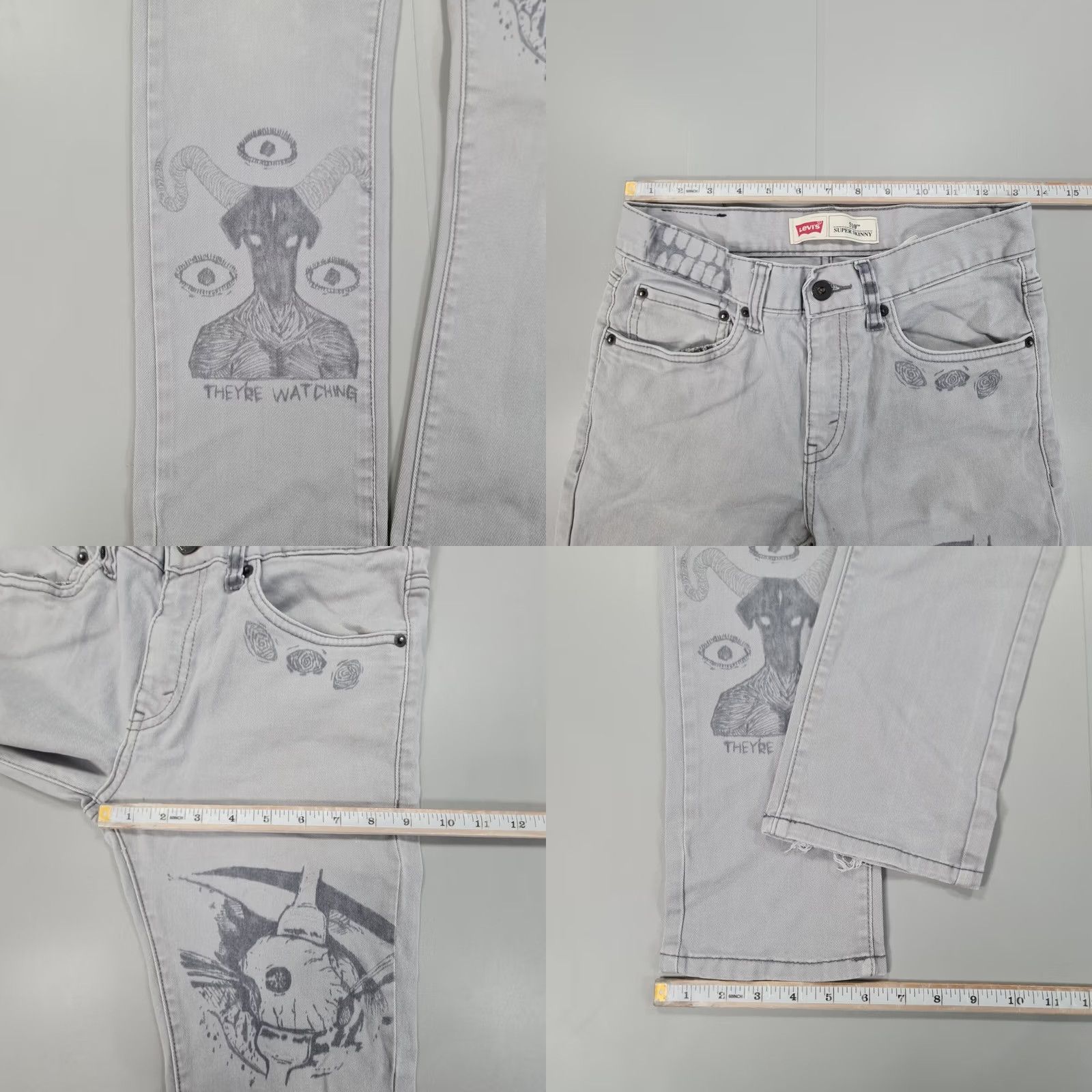 Levi's Levi's 510 Womens Jeans Grey W28 L28 Super Skinny Stretch Denim 5 Pocket Regular Size Levi's Womens Jeans Mens Womens Size 28" / US 6 / IT 42 - 8 Thumbnail