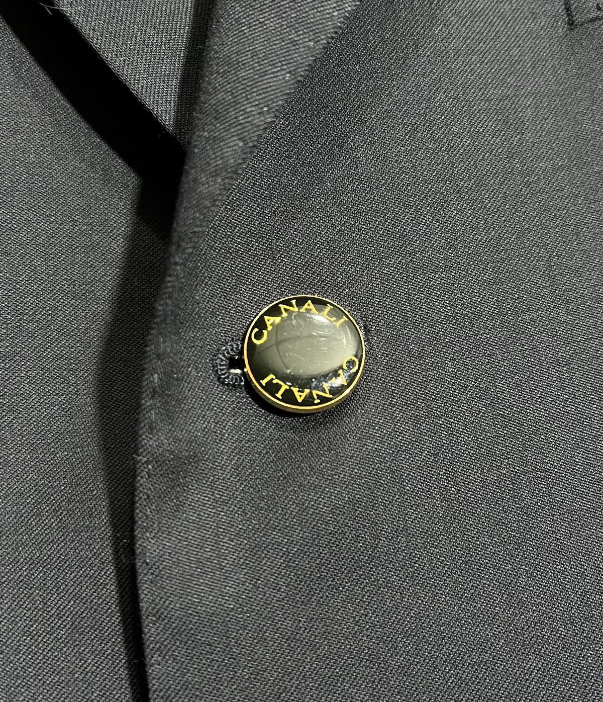 Canali × Vintage Vintage Canali Navy Blue Wool Blazer Gold Button Jacket Size 40L - 6 Thumbnail
