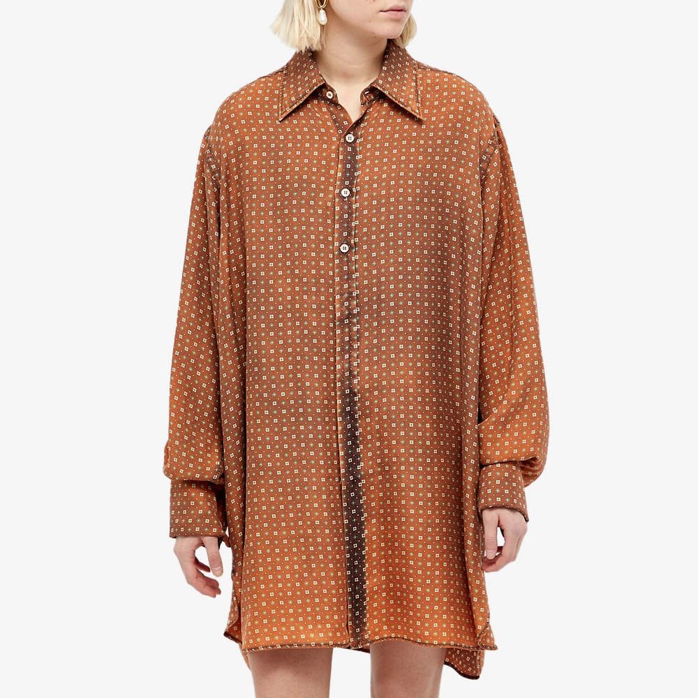Maison Margiela o1y0625 Patterned Shirt in Tan Size XS / US 0-2 / IT 36-38 - 2 Thumbnail