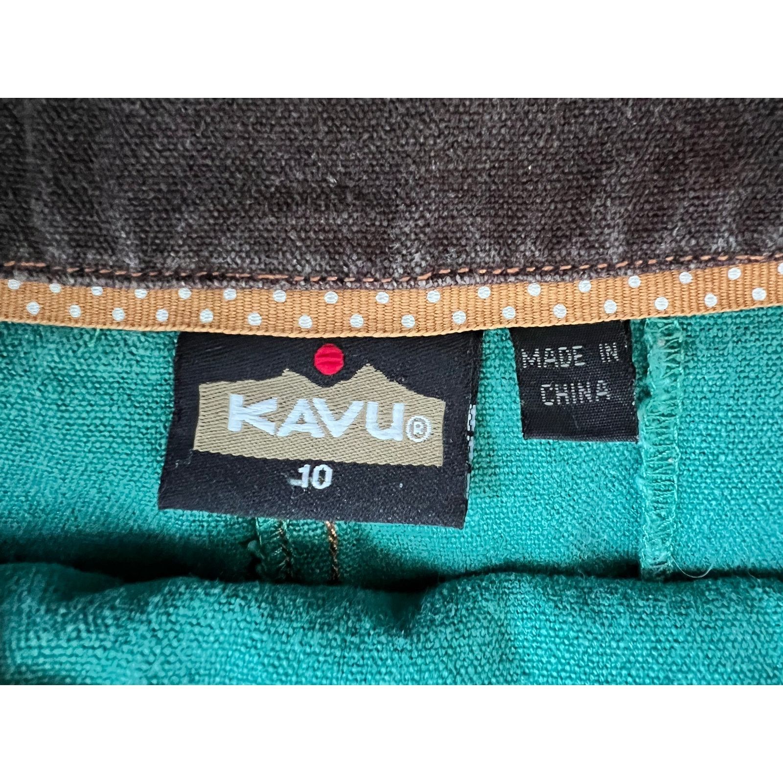 KAVU Kavu Denim Solid Green Knee Length Wrap Skirt Size 10 Size 32" / US 10 / IT 46 - 6 Thumbnail