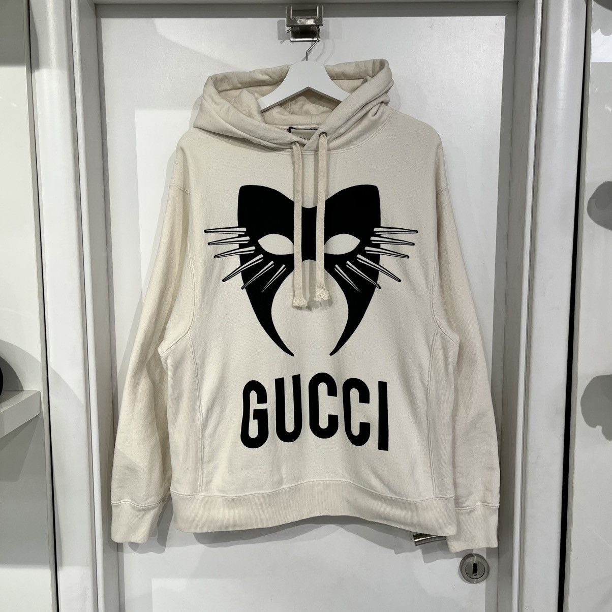 Gucci Gucci Manifesto Mask Hoodie White Size US M / EU 48-50 / 2 - 1 Thumbnail