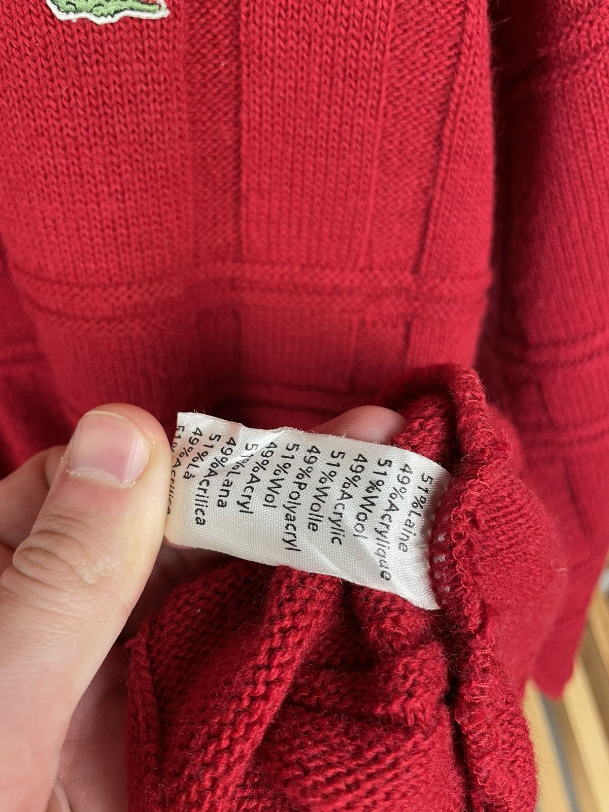 Designer × Lacoste × Vintage Lacoste vintage wool sweater crewneck 90’s y2k Size US L / EU 52-54 / 3 - 7 Thumbnail
