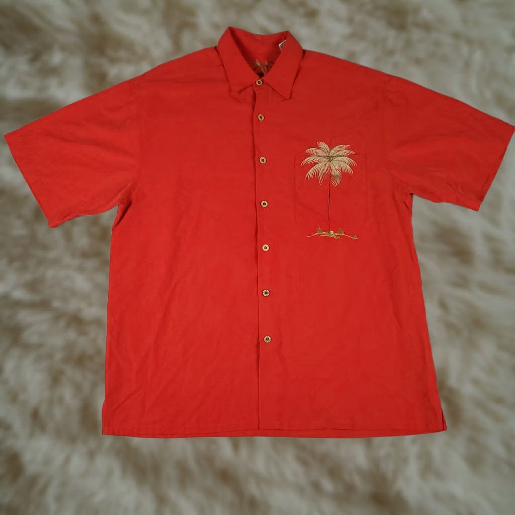 Vintage Bamboo Cay Shirt Mens Size Medium Red Hawaiian Button Up Short Sleeve Shirt Size US L / EU 52-54 / 3 - 1 Thumbnail