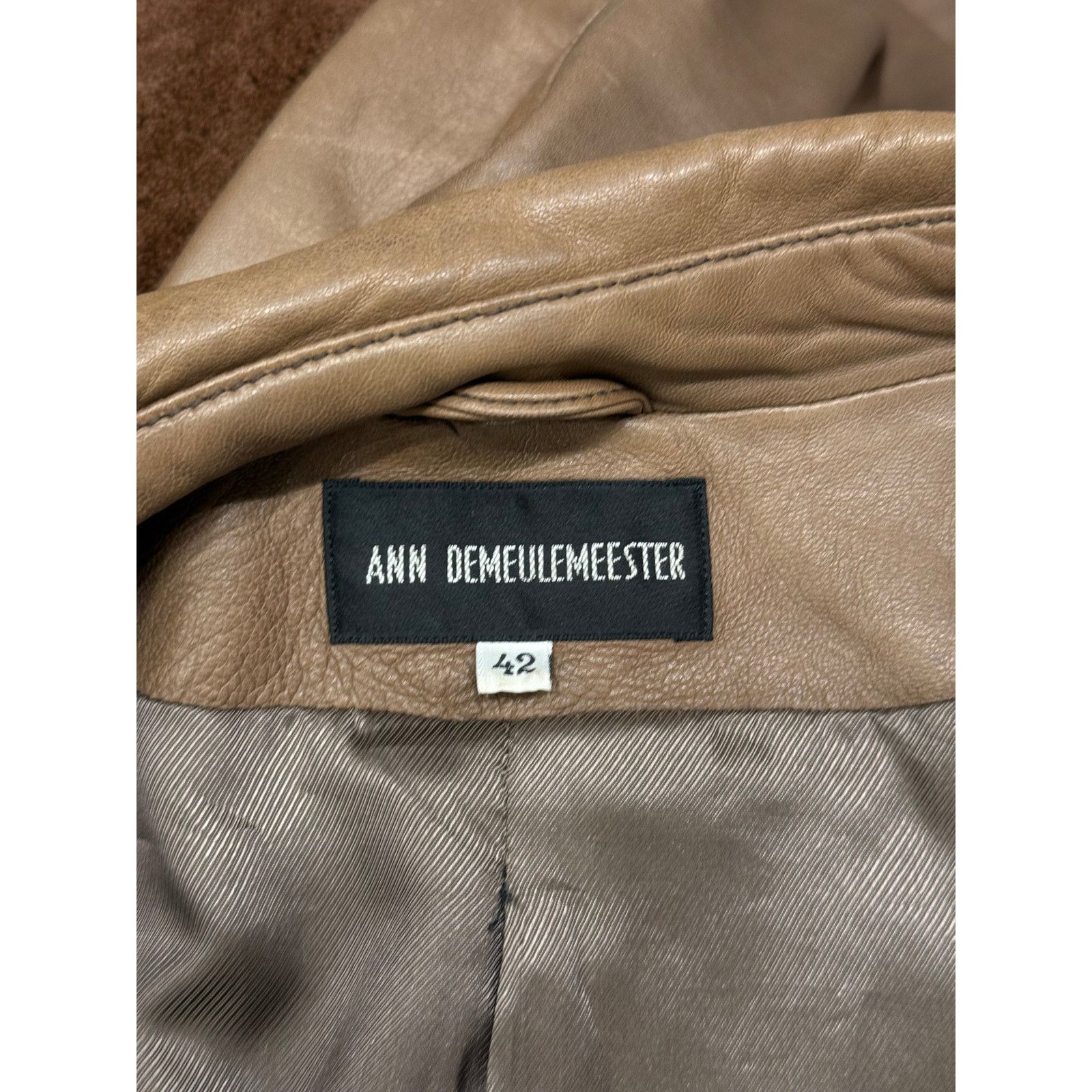 Ann Demeulemeester 2000s Ann Demeulemeester leather aviator cargo jacket Size US XS / EU 42 / 0 - 9 Thumbnail
