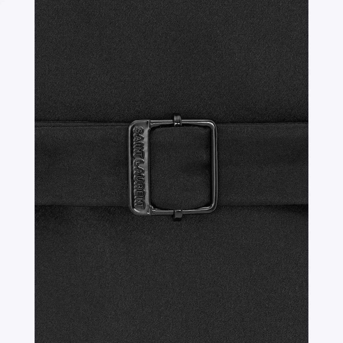 Saint Laurent Paris o1s1wg110125 754871 Vest in Velvet in Black Size M / US 6-8 / IT 42-44 - 7 Thumbnail
