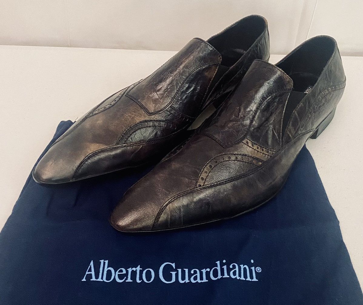 Alberto Guardiani Alberto Guardiani 🇮🇹 Monitor Lizard Y2K Point Toe 12 US New Size US 12 / EU 45 - 12 Thumbnail