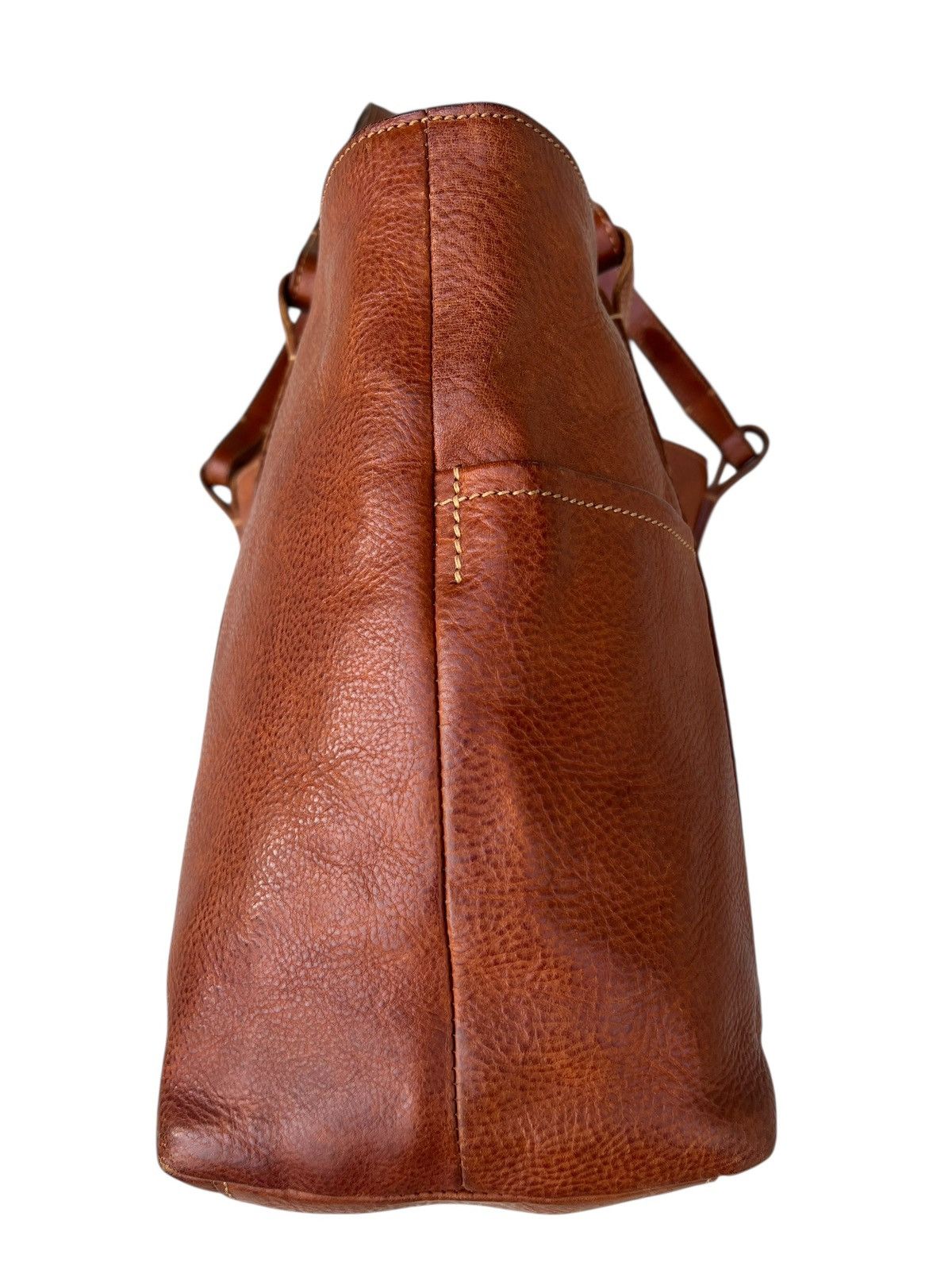 Leather Genten Japan Patina Leather Multi Pocket Tote Bag Size ONE SIZE - 12 Thumbnail