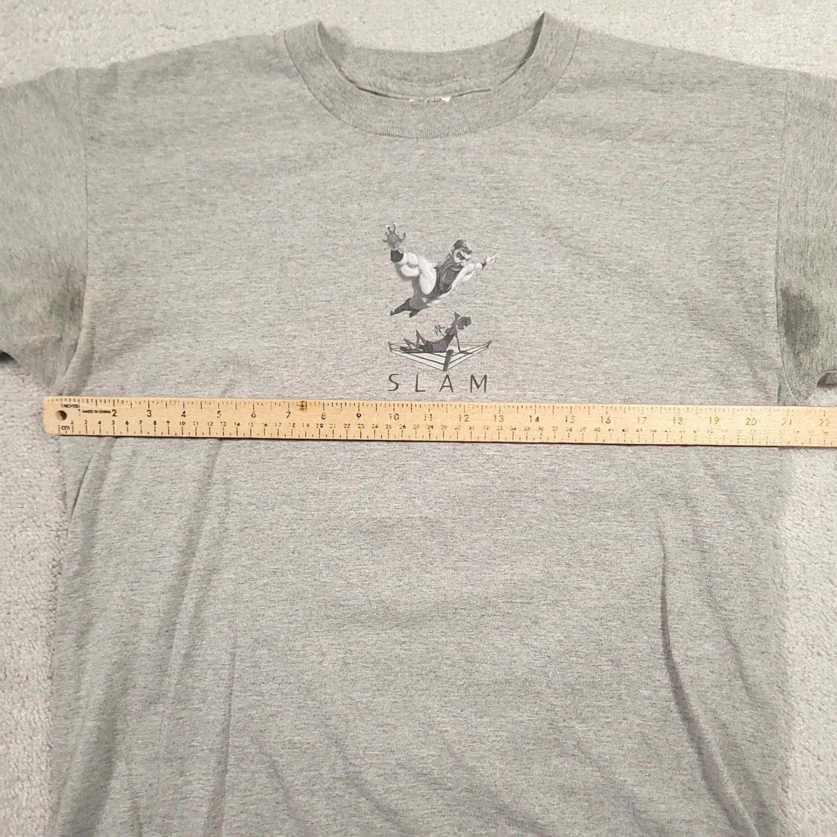 Vintage VINTAGE Core America T-Shirt Wrestling Gray L 90s Y2K Short Sleeve Crew Neck Mens Grunge Classic Vintage Size US L / EU 52-54 / 3 - 3 Thumbnail