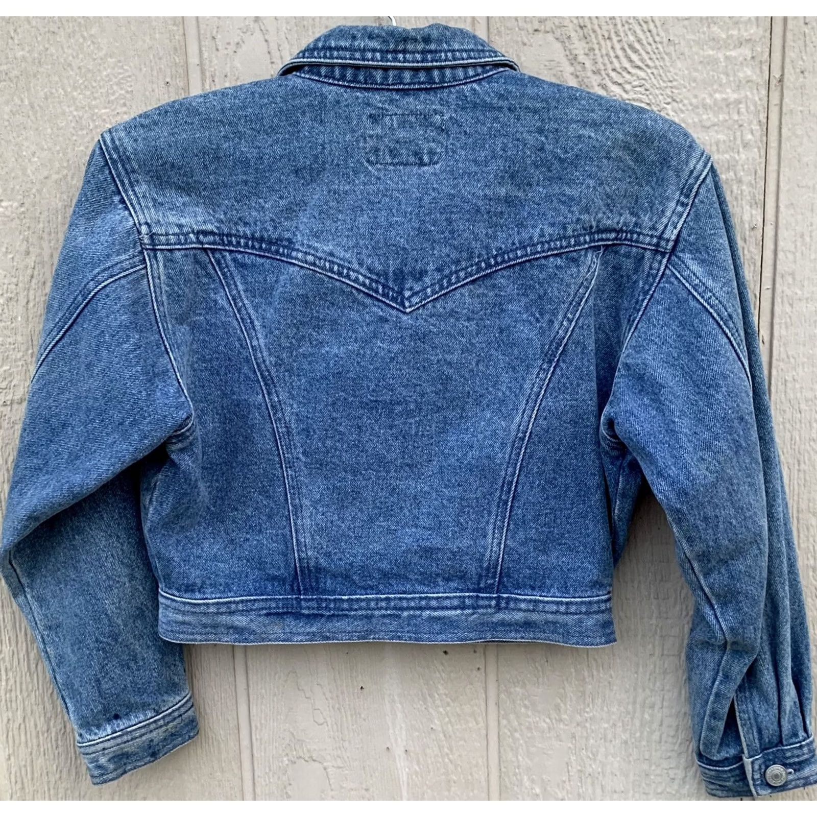 Jordache vintage Jordache Jeanswear denim jacket lace accent M 80s cropped blue denim jacket Mens? Size 32" / US 10 / IT 46 - 3 Thumbnail