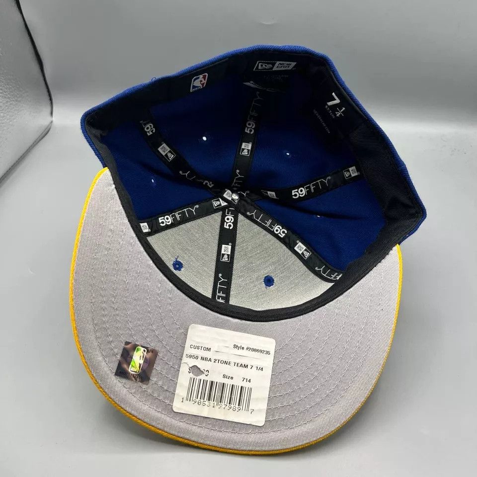 New Era Golden State Warriors GSW Hat Men 7 1/4 Blue Fitted Cap New Size ONE SIZE - 6 Thumbnail