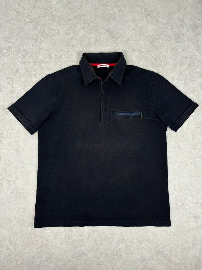 Prada 2000s Prada Black Contrast Trim Polo Shirt Size US S / EU 44-46 / 1 - 1 Thumbnail