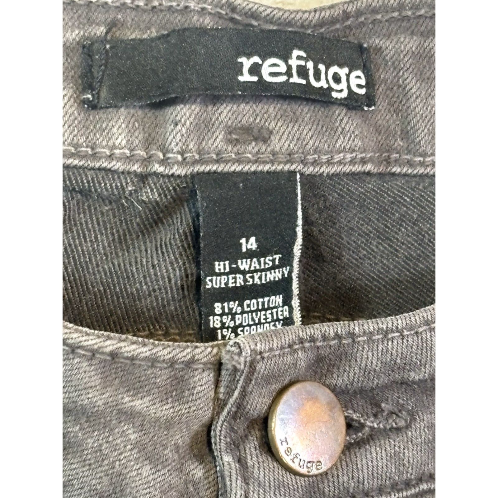 Vintage Refuge Jeans Skinny Denim 5-Pocket Dark Wash Size 14 Women’s Regular Rise 27.5 in Inseam Size 36" / US 14 / IT 50 - 4 Thumbnail