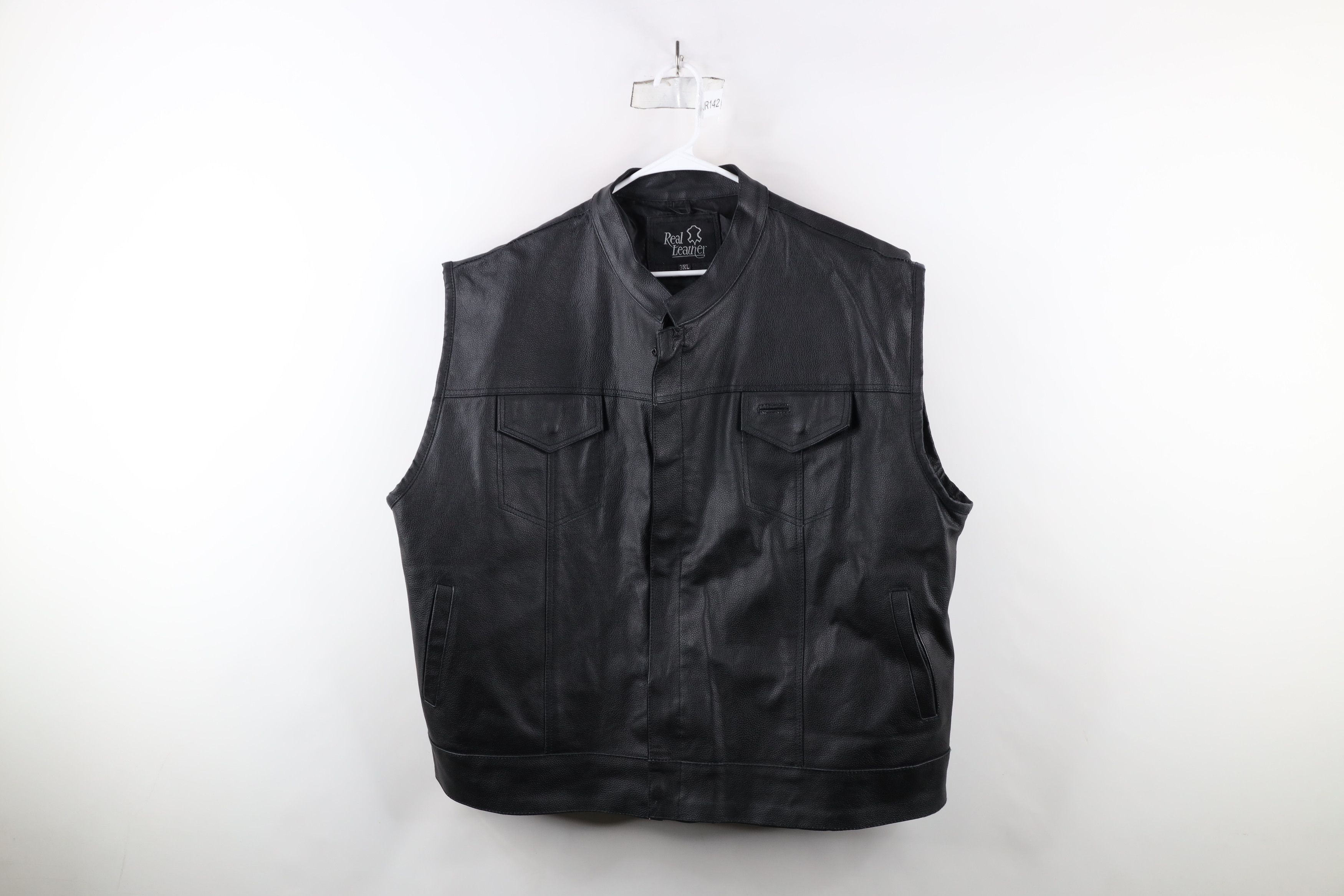 Vintage Vintage 90s Streetwear Full Zip Motorcycle Vest Jacket Size US XXL / EU 58 / 5 - 1 Thumbnail