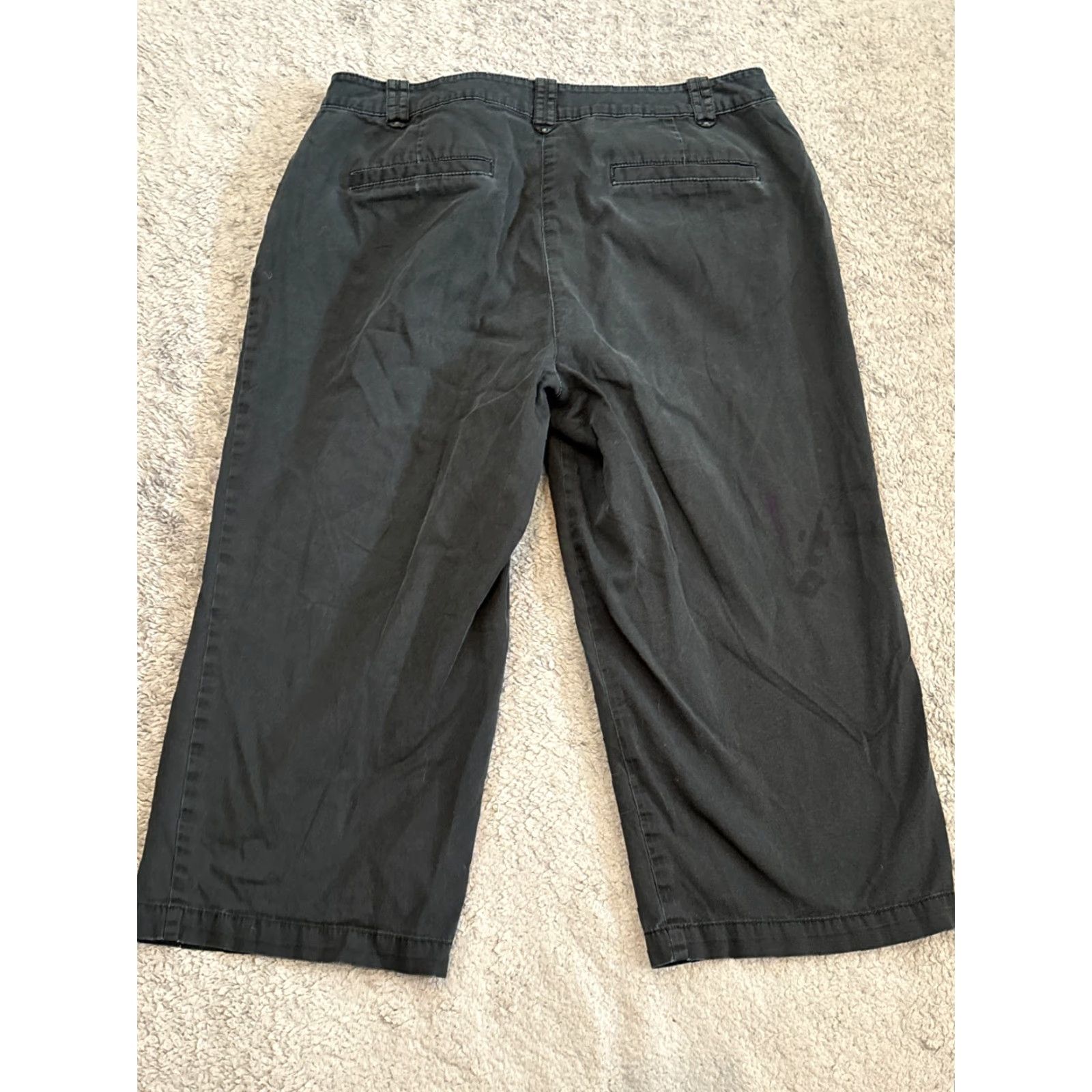 Vintage Additions by Chicos Capri Pants Size 2 Black Crop Casual Active Summer Pants Womens Regular Straight Capri Black 2 Pockets Front Flat Front Vintage No Size 26" / US 2 / IT 38 - 6 Thumbnail