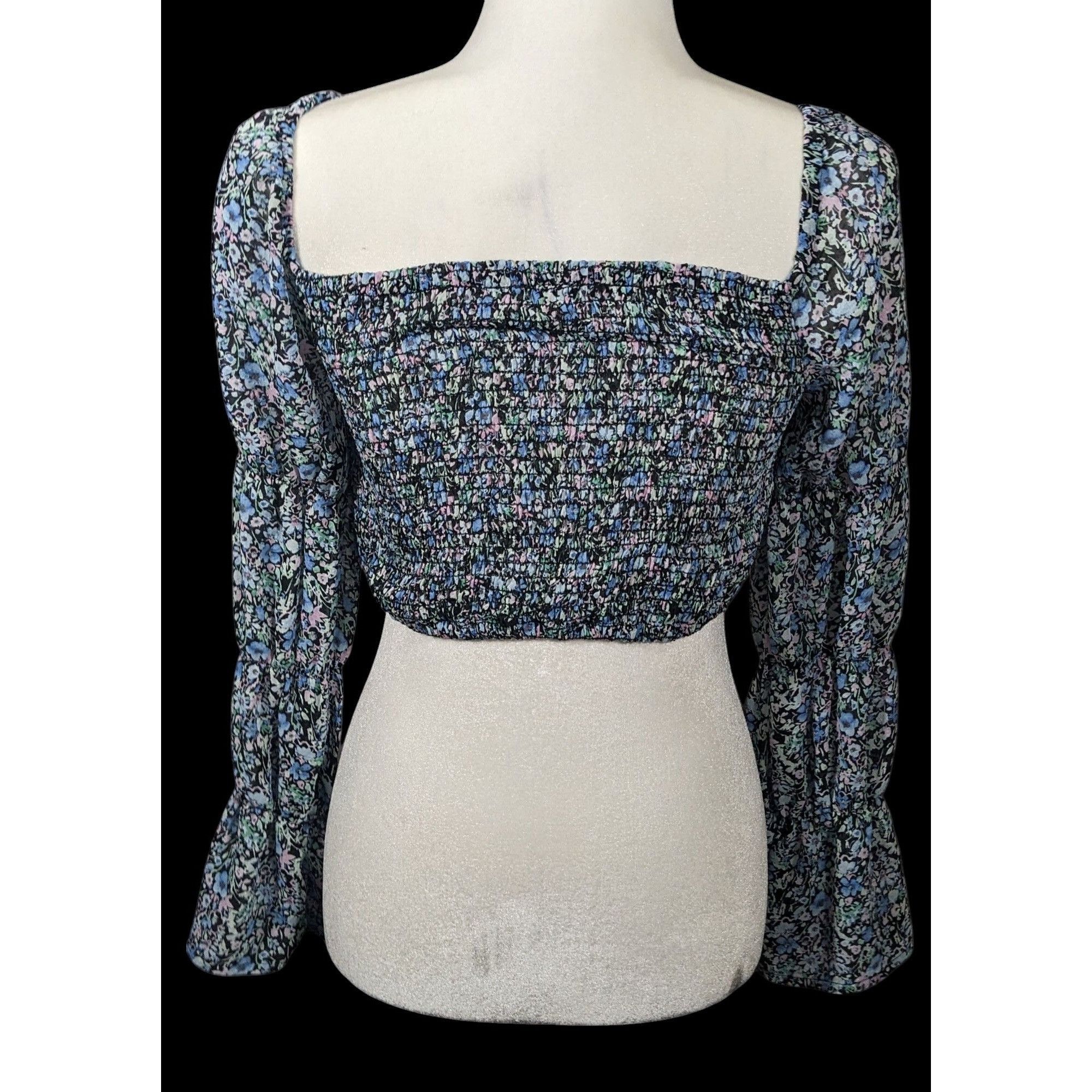 Other Between Ten Black Floral Jodie Top Size Small Size S / US 4 / IT 40 - 2 Thumbnail