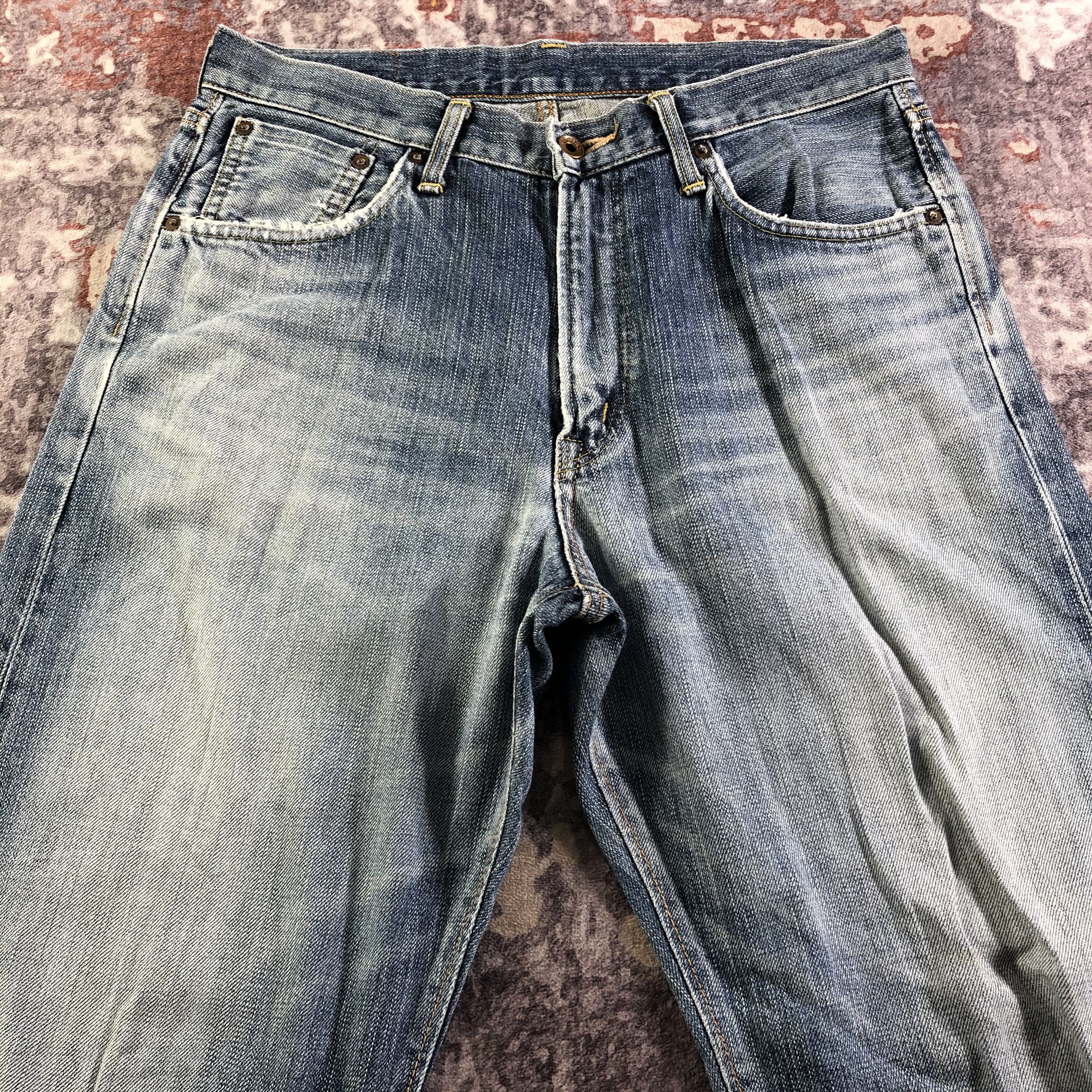 Edwin Vintage Blue Wash Edwin 505 Selvedge Jeans-JM3696 Size US 33 - 3 Thumbnail