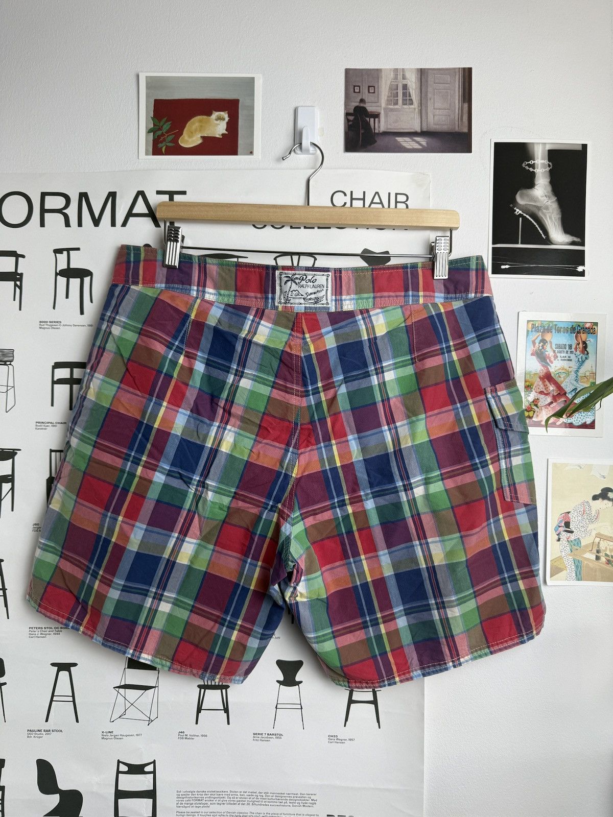Designer Polo Ralph Lauren checked tartan shorts 34 old money deisnger Size US 34 / EU 50 - 2 Thumbnail