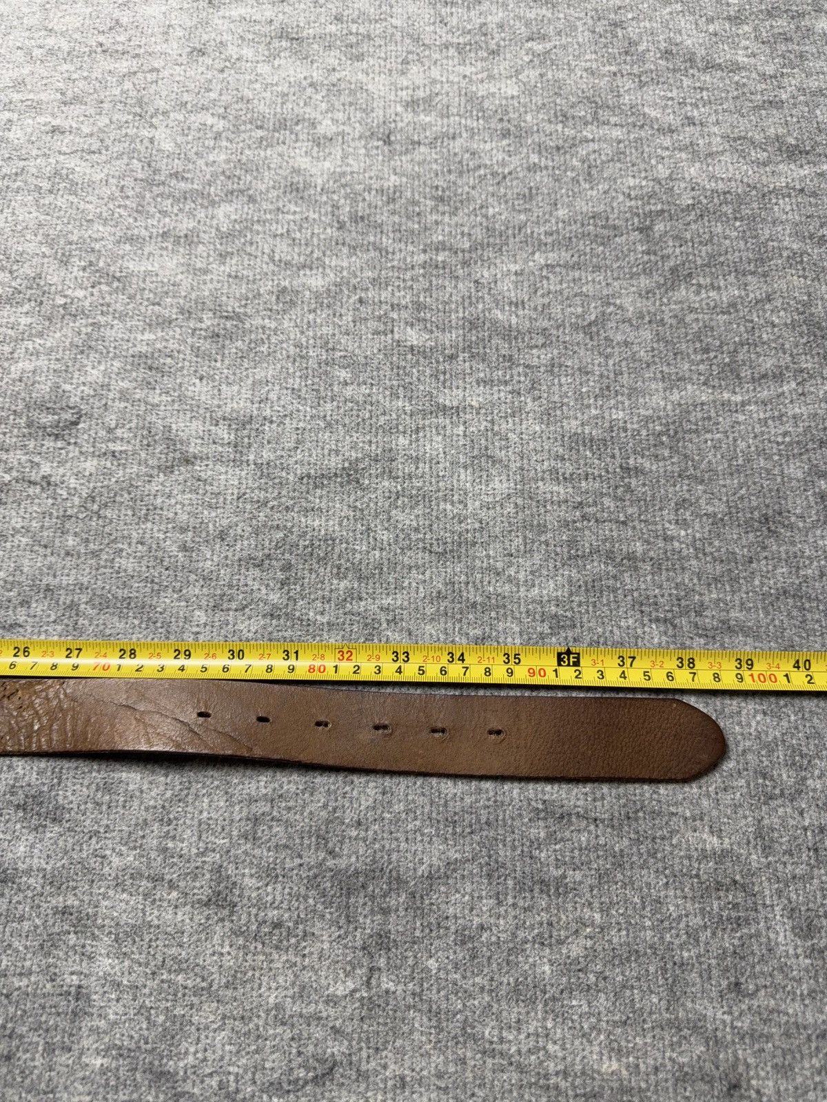 Vintage Vintage Roy Robson Brown Leather Belt Minimal Metal Buckle Size ONE SIZE - 14 Thumbnail