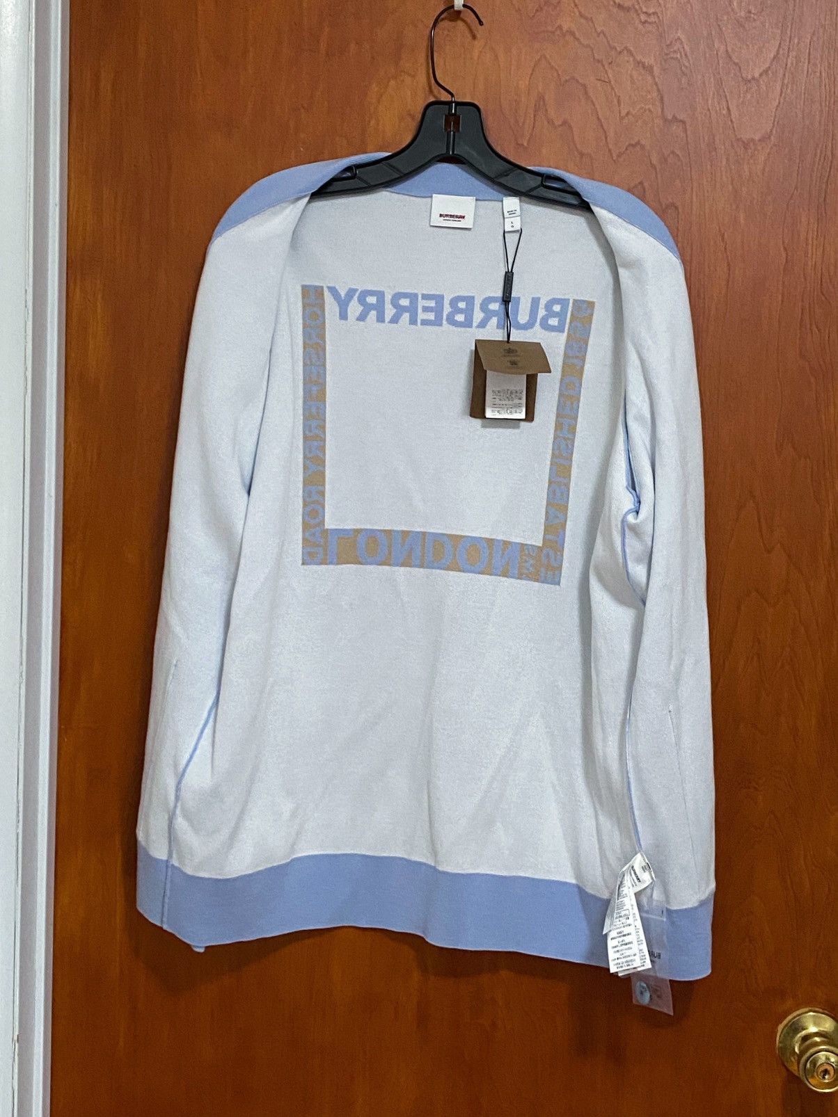 Burberry Burberry Square Wool Blend Jacquard Cardigan size L Size L / US 10 / IT 46 - 9 Thumbnail