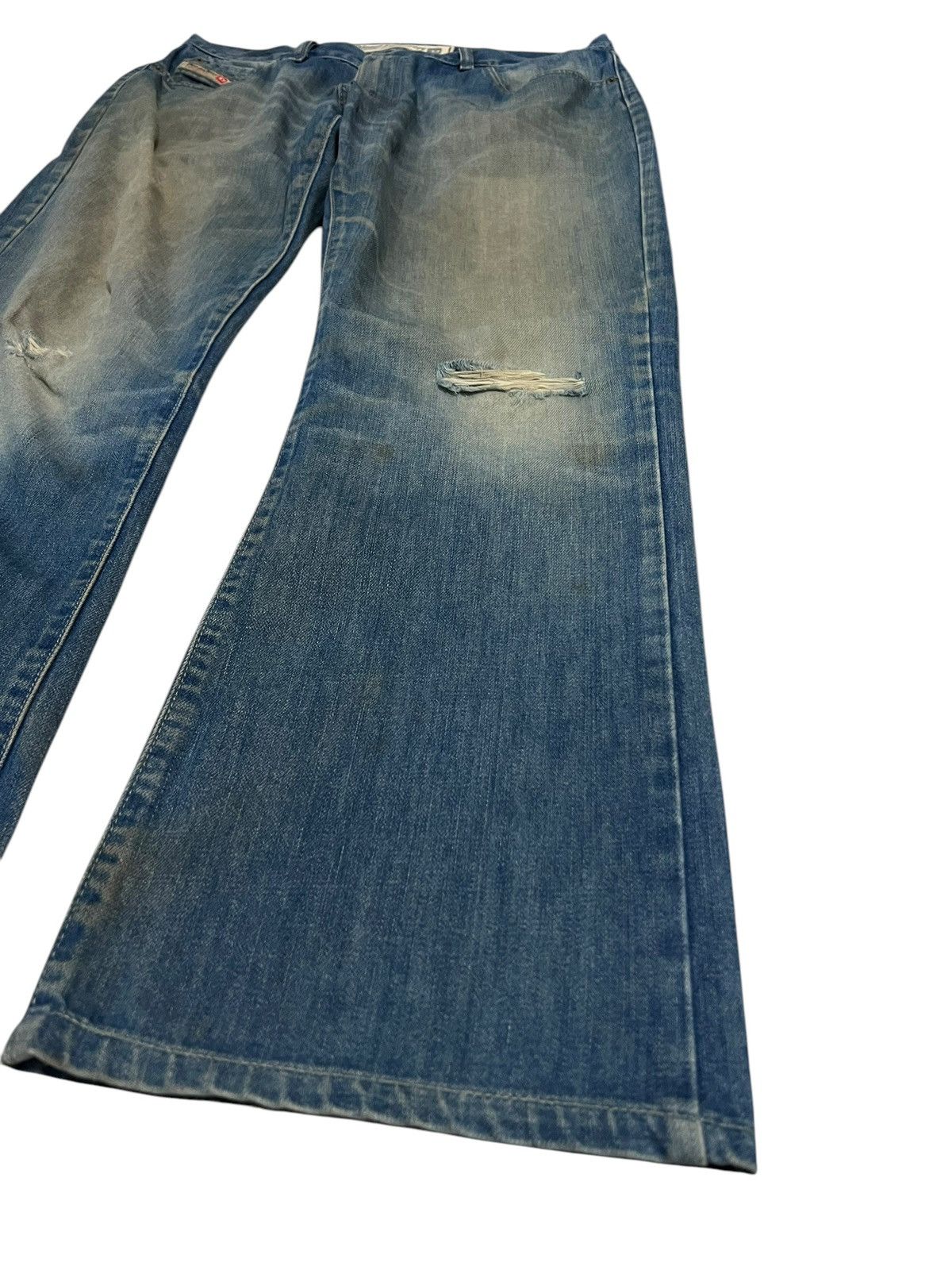 Japanese Brand 🌈Vintage Diesel Industry Distress Mud Wash Bootcut Jean Size US 34 / EU 50 - 4 Thumbnail